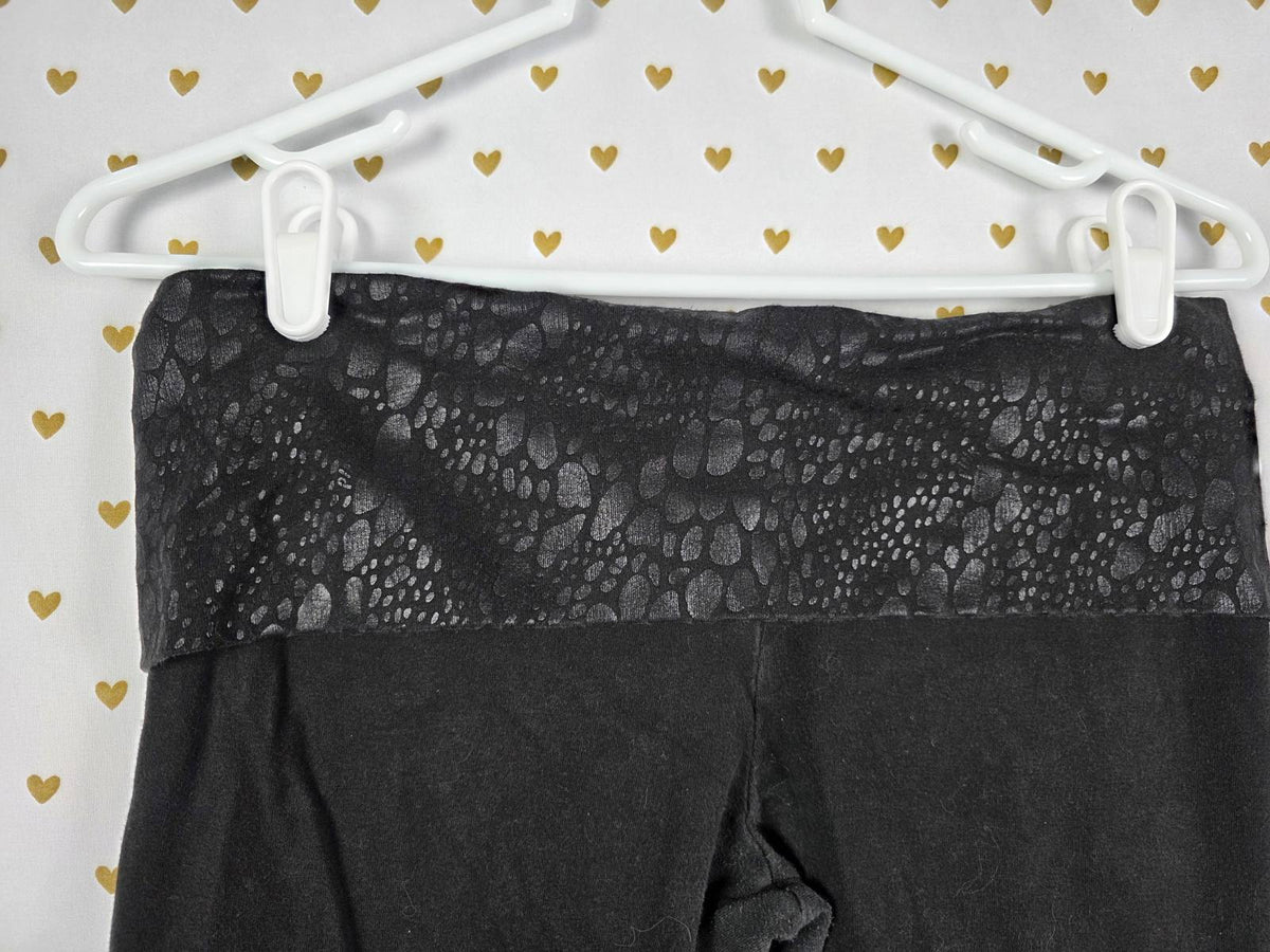 Victorias Secret PINK VINTAGE Animal Print FOLDOVER skinny Yoga Pants VTG MED