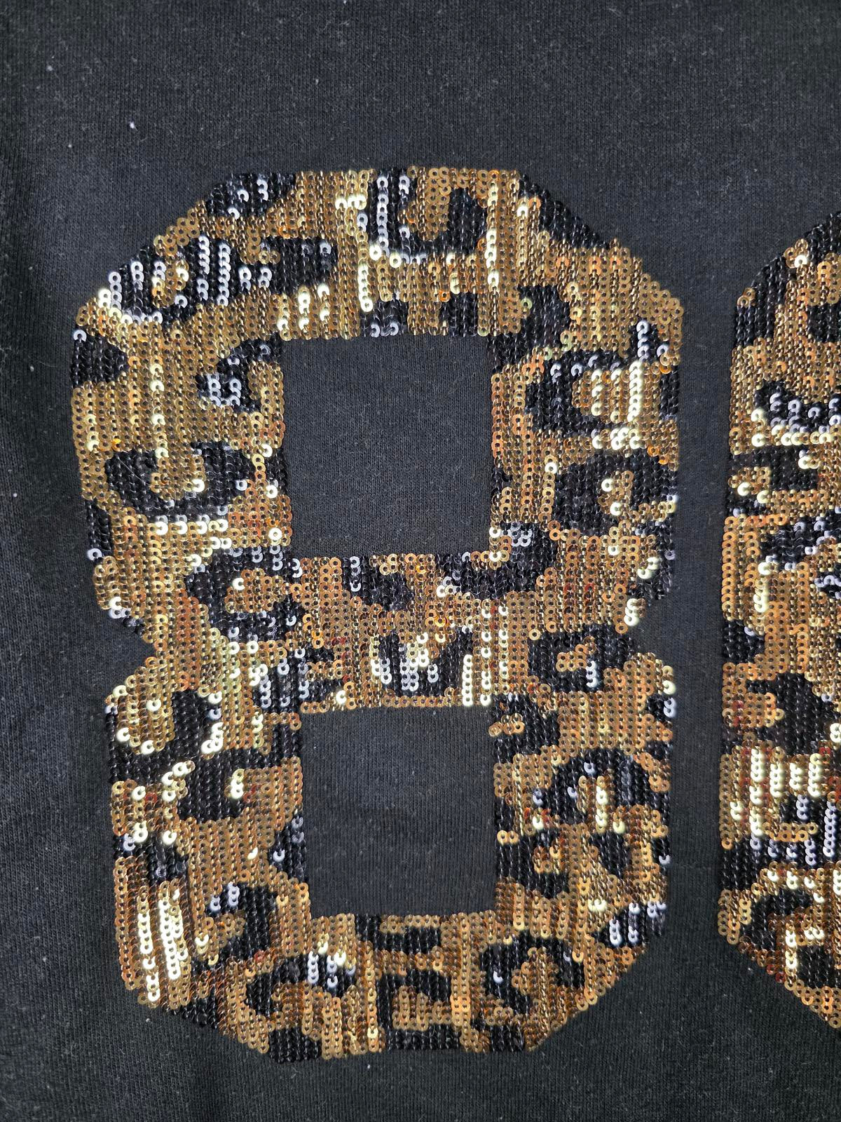 Victorias Secret Pink BLING GOLD CHEETAH Logo Hoodie Jacket Full Zip VTG XS
