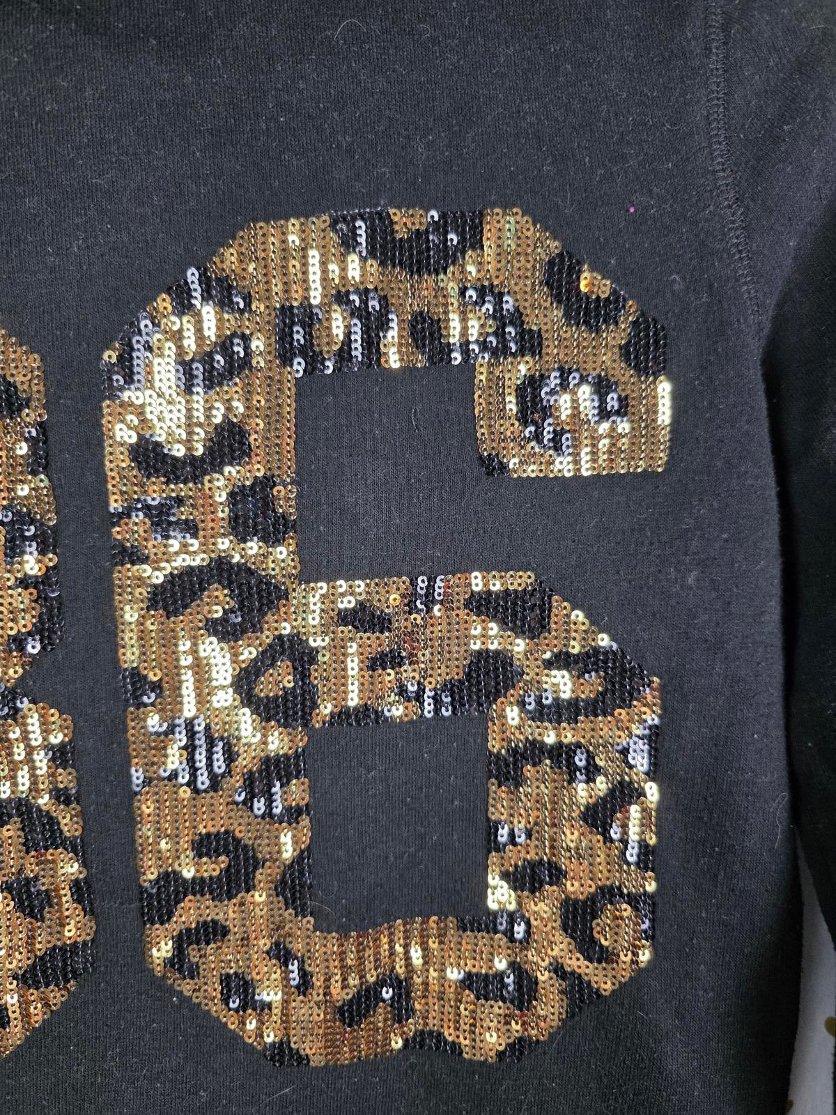Victorias Secret Pink BLING GOLD CHEETAH Logo Hoodie Jacket Full Zip VTG XS