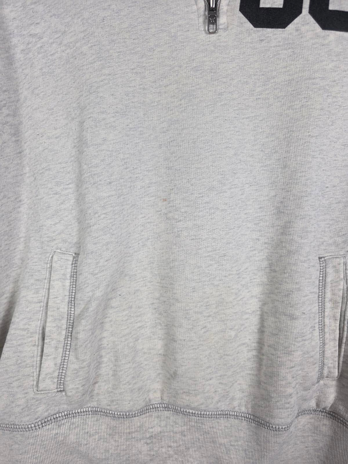 Victorias Secret Pink LOVE Quarter Zip 86 Grey Sweater Shirt XS