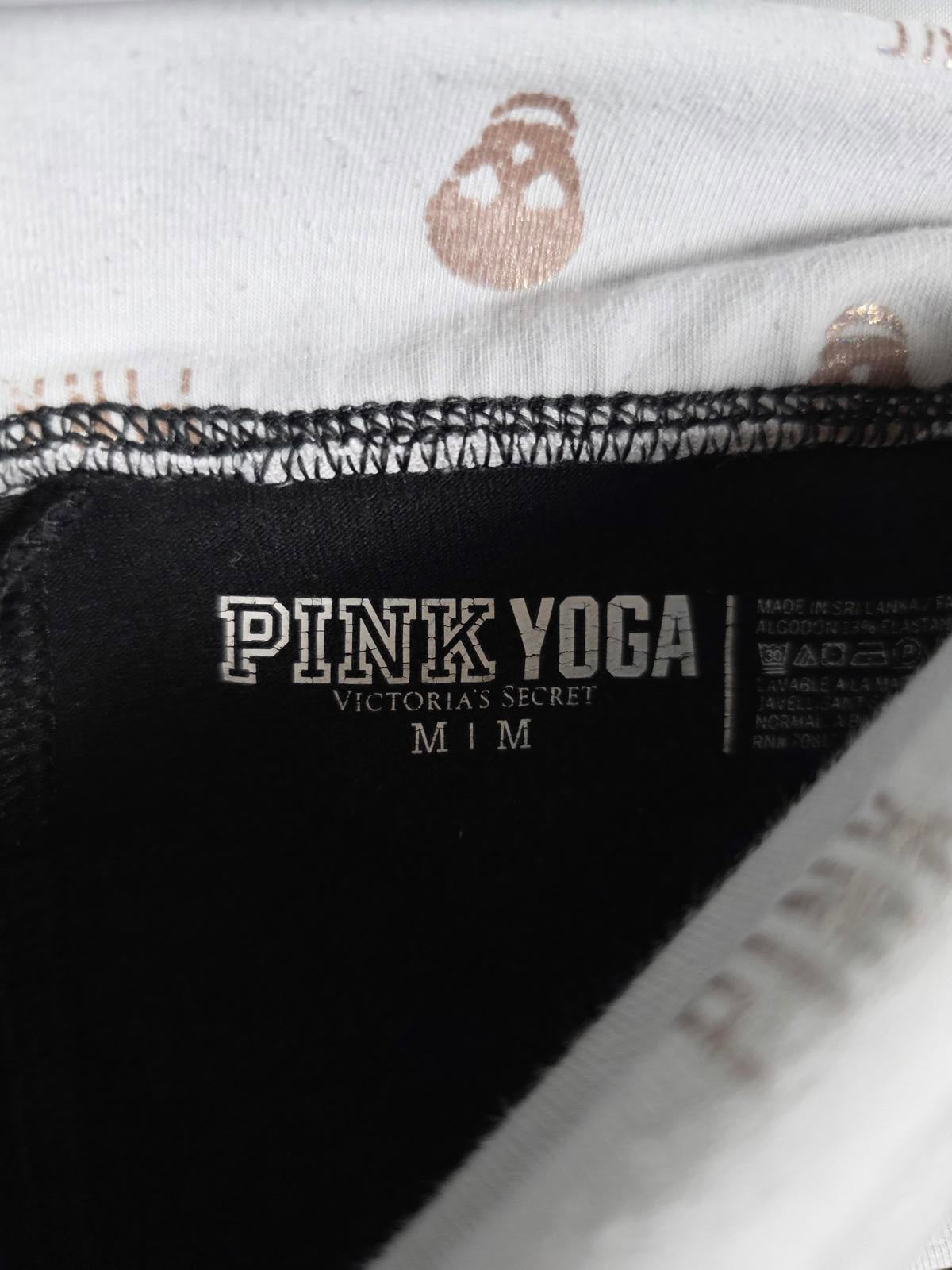Victorias Secret PINK RARE SKULL Yoga Pants 2013 Capri FOLDOVER Medium