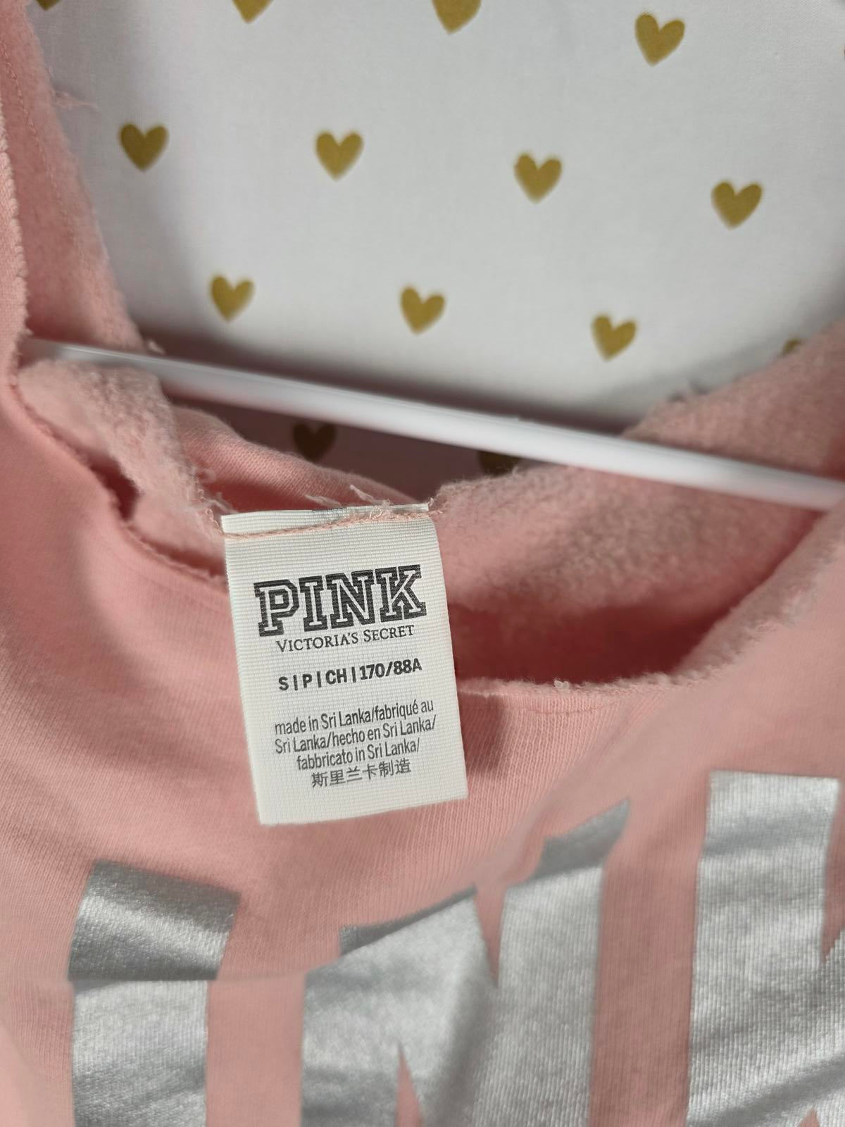 Victorias Secret Pink Slouchy Sweater Foil logo Long sleeve Shirt SMALL