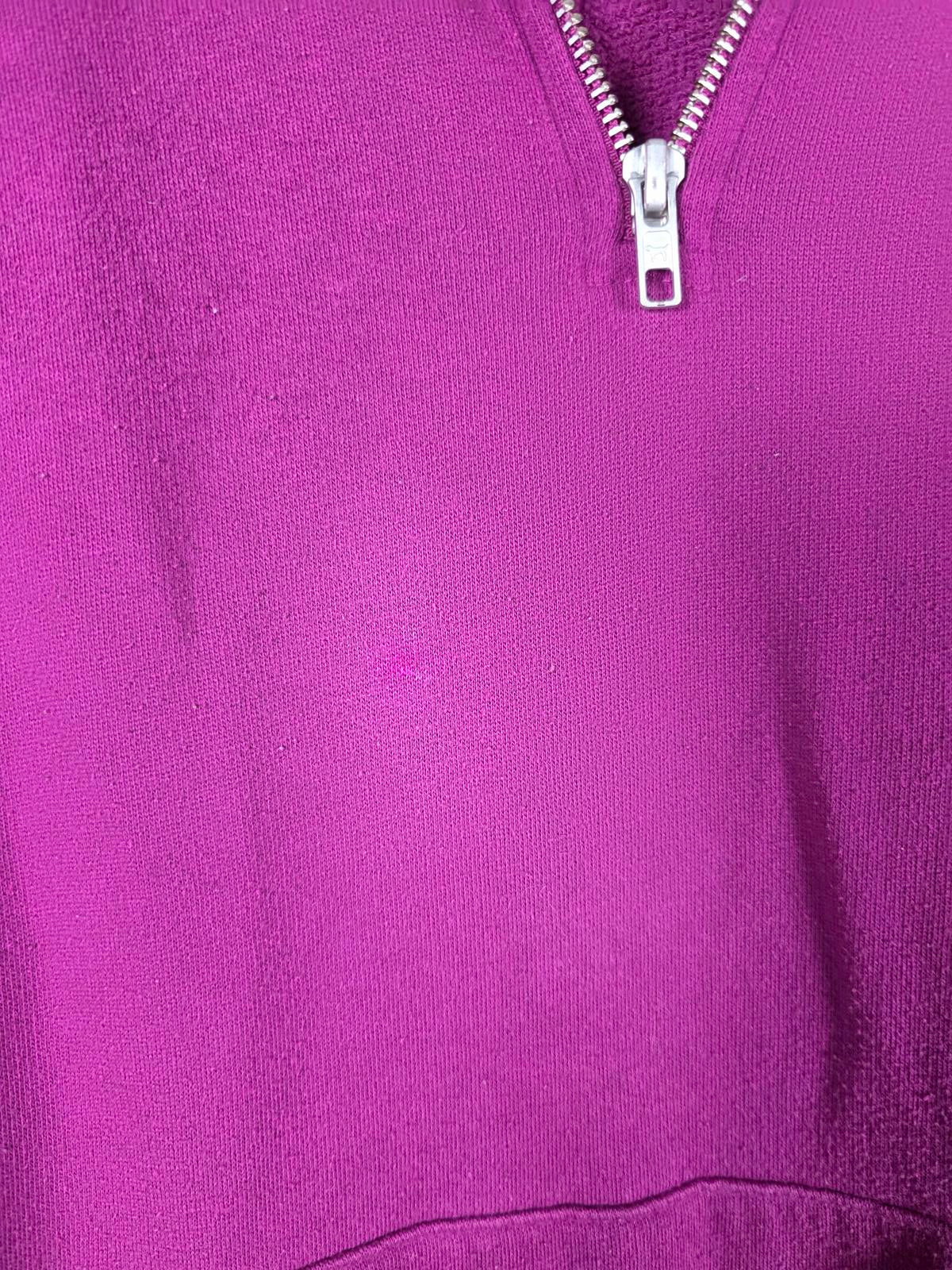Victorias Secret Pink VINTAGE Quarter ZIp Purple Sweater Shirt XS