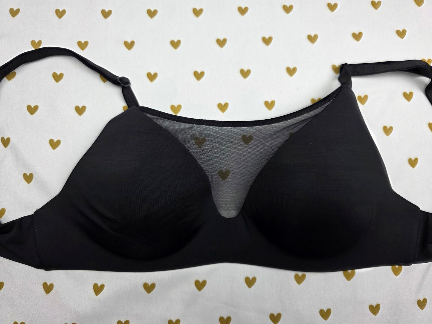 Victorias Secret Black Wireless 32A Tank Bra Sexy Mesh