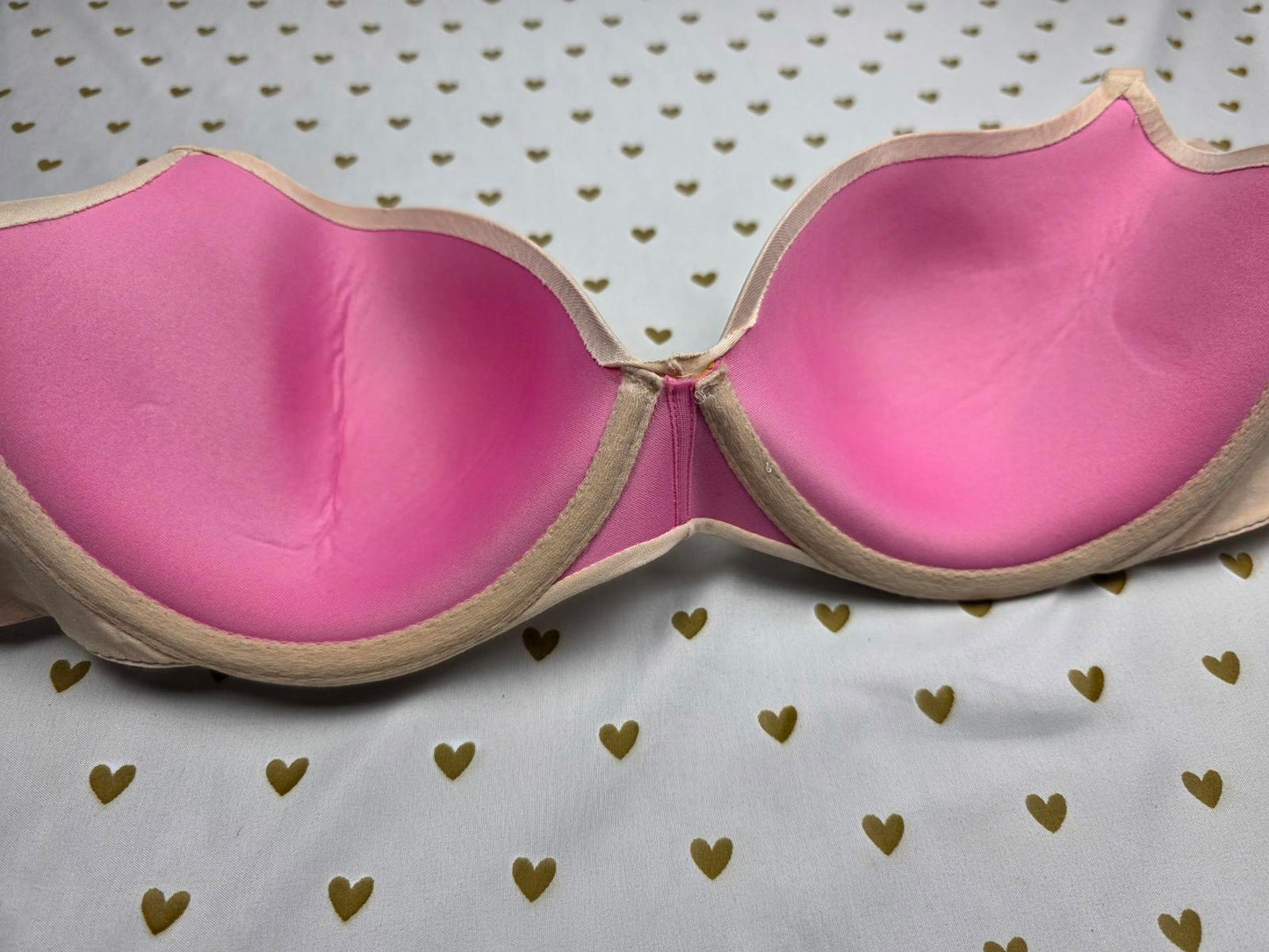 Victorias Secret PINK Vintage 34DD Beige Light Lift Bra