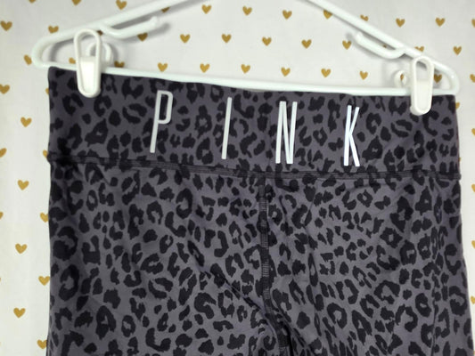 Victorias Secret PINK CHEETAH LEOPARD Yoga Pants Active Leggings LARGE