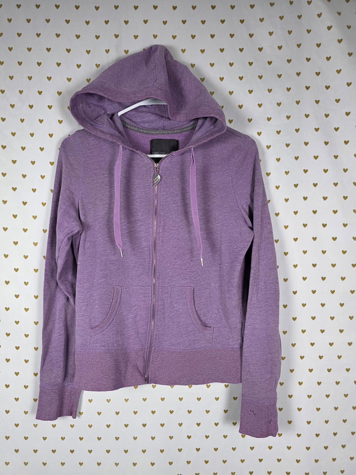 Victoria Secret Supermodel WING Essential I Love Rhinestone Purple Medium Hoodie