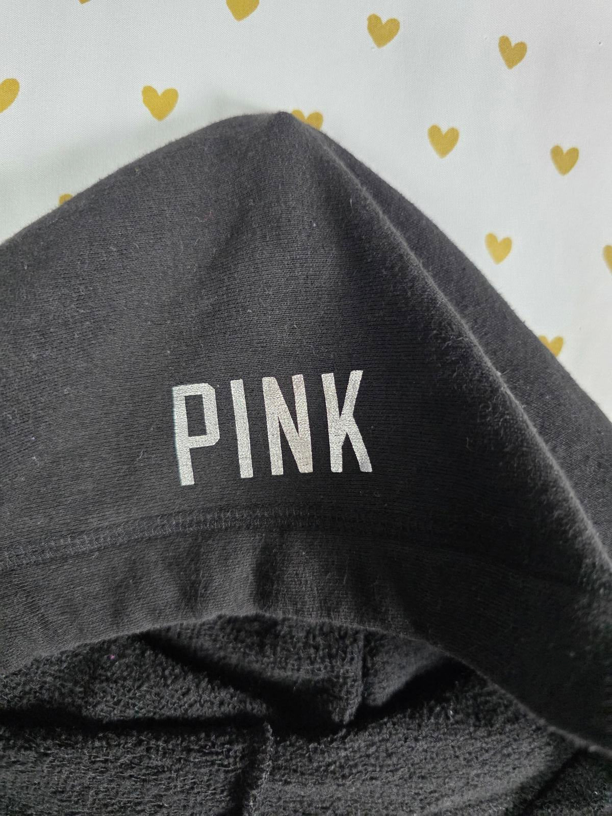 Victoria's Secret PINK Fashion Show Silver Sequin Bling Hoodie MEDIUM RARE