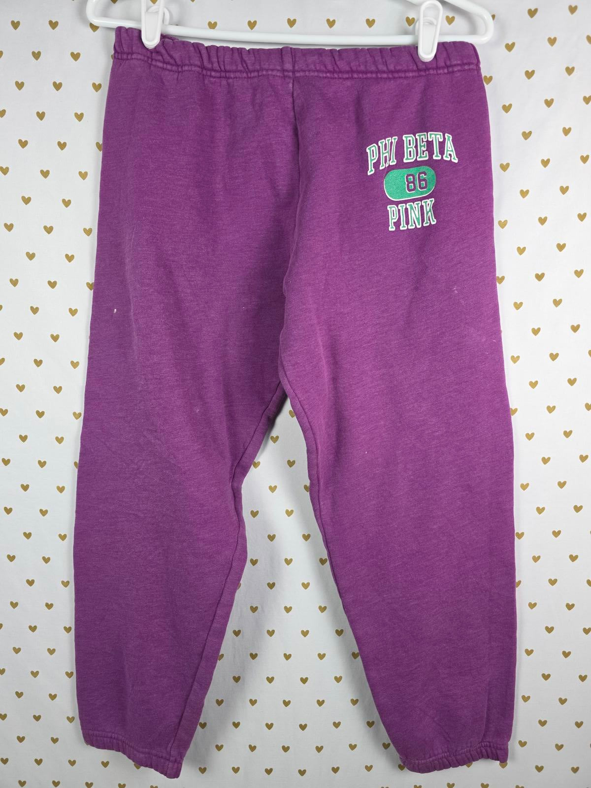 Victorias Secret PINK PHI BETA PINK Vintage Y2K Joggers Sweatpants Sweats XS
