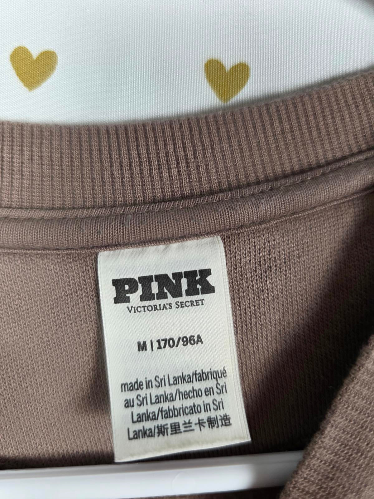 Victorias Secret Pink Sweater Joggers Sweats SET Logo Long Sleeve MEDIUM