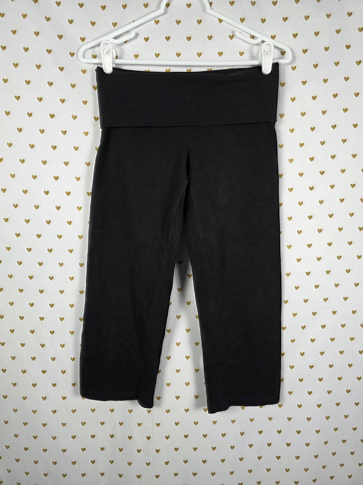 Victorias Secret PINK BLING SEQUINED Foldover Capri Yoga Pants VINTAGE SMALL