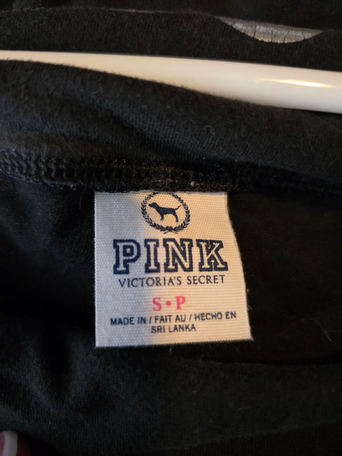 Victorias Secret PINK BLING SEQUINED Foldover Capri Yoga Pants VINTAGE SMALL