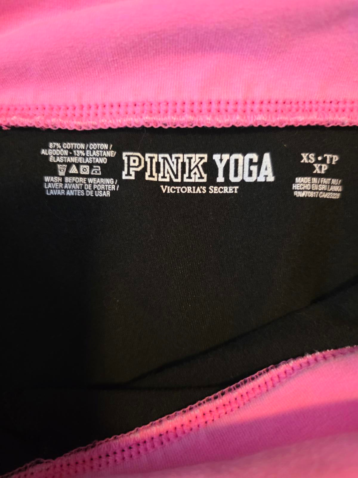 Victorias Secret PINK LOVE Vintage Y2k CAPRI Yoga Pants FOLDOVER XS