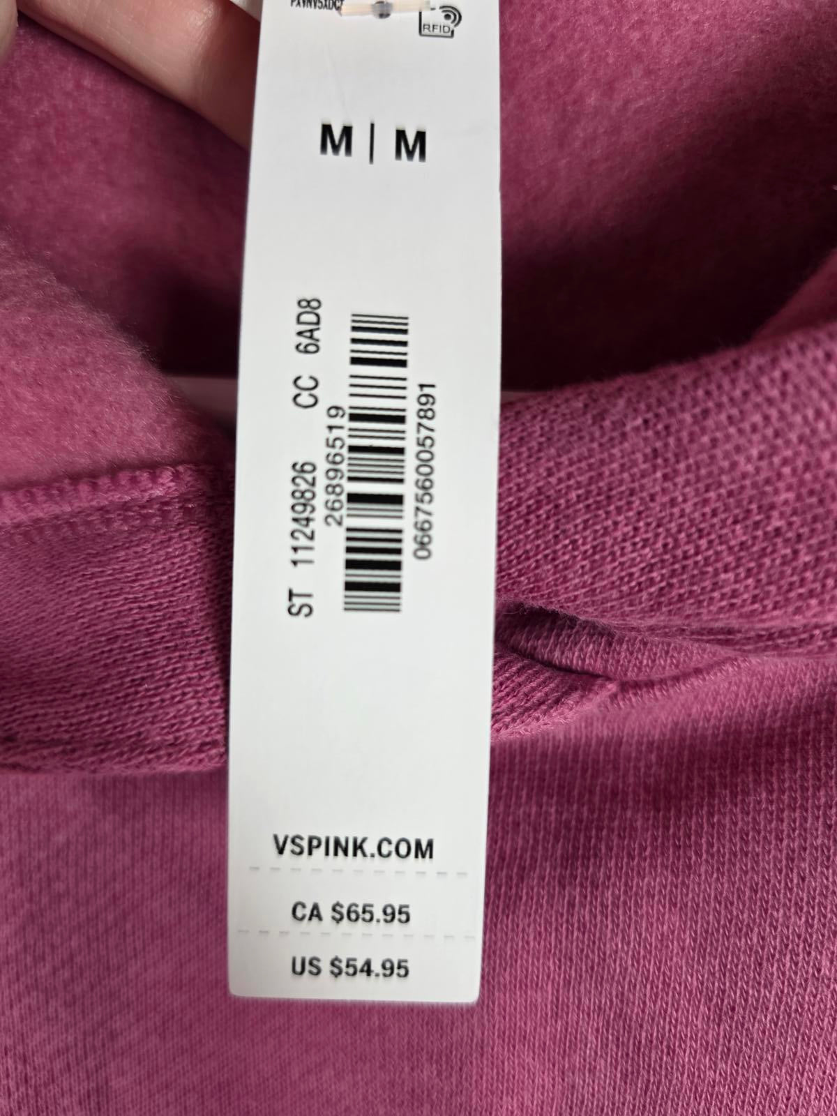 Victorias Secret Pink NEW NWT Logo Pullover Hoodie Sweater MEDIUM