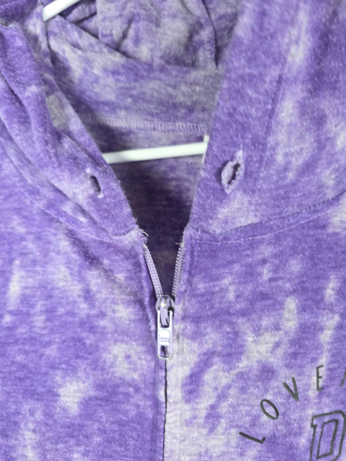 Victorias Secret Pink Thin Flowy Hoodie Jacket Full Zip PURPLE SMALL