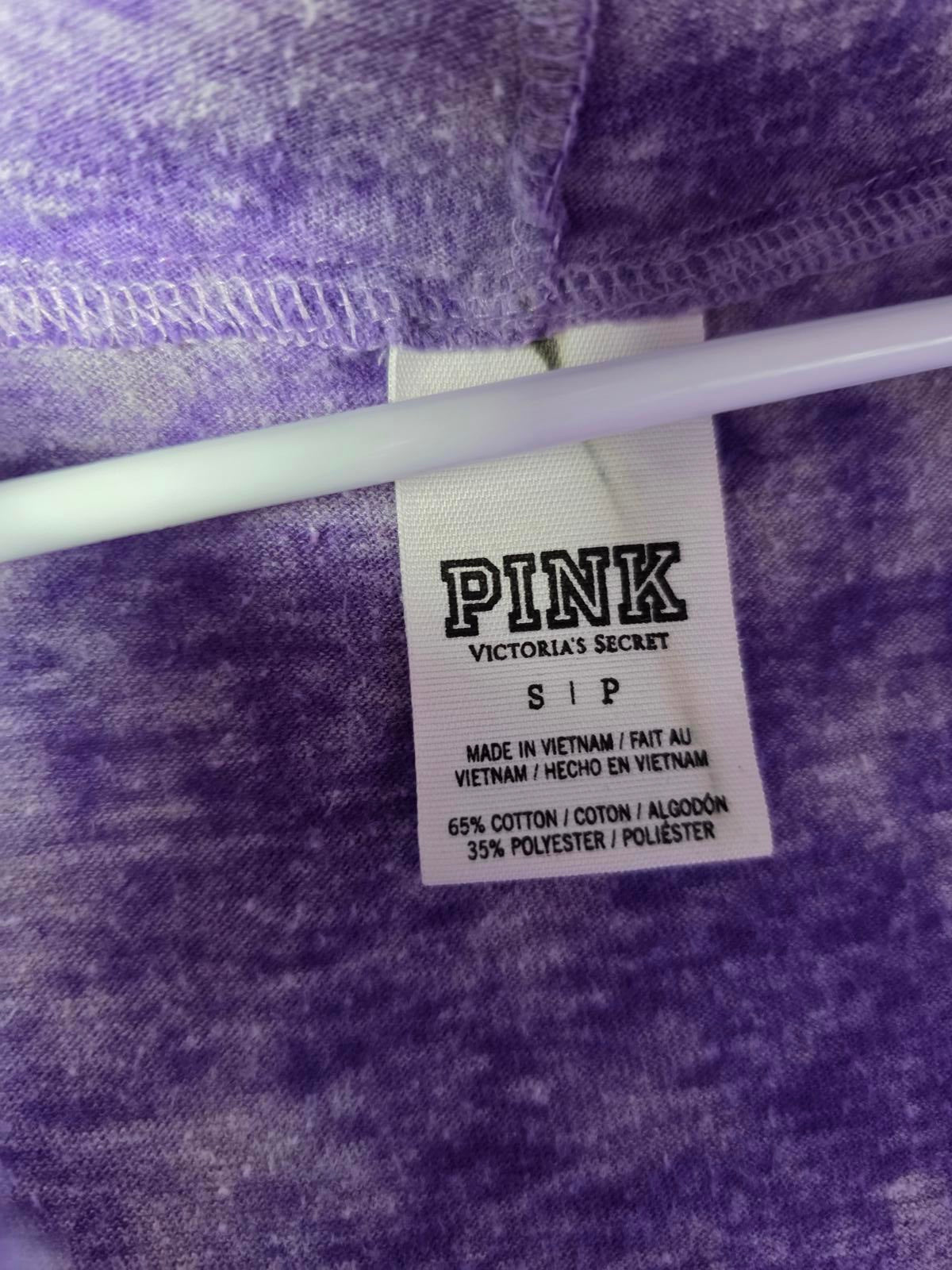 Victorias Secret Pink Thin Flowy Hoodie Jacket Full Zip PURPLE SMALL