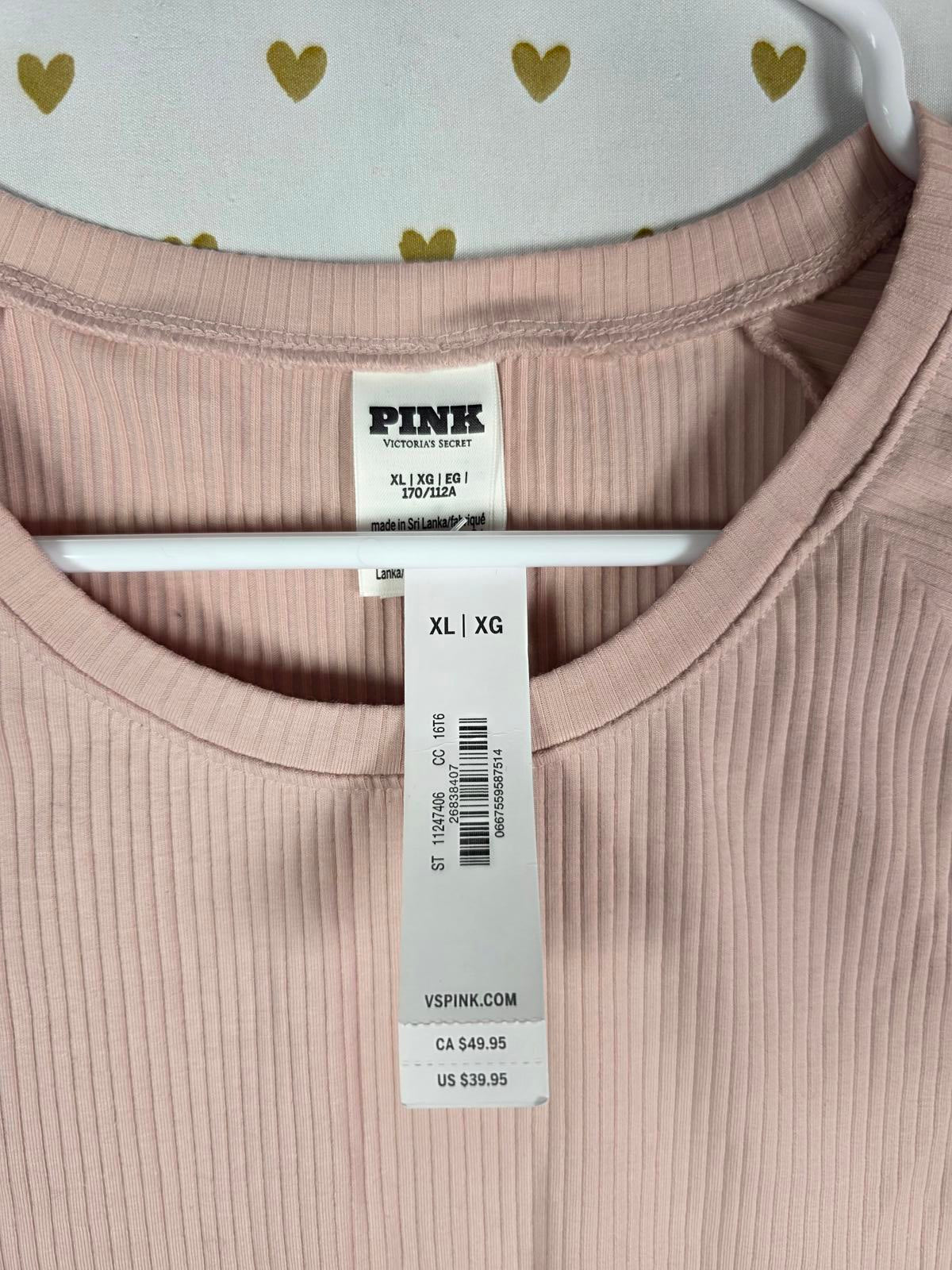Victorias Secret PINK Ribbed Long NEW NWT Textured FItted Dress XL