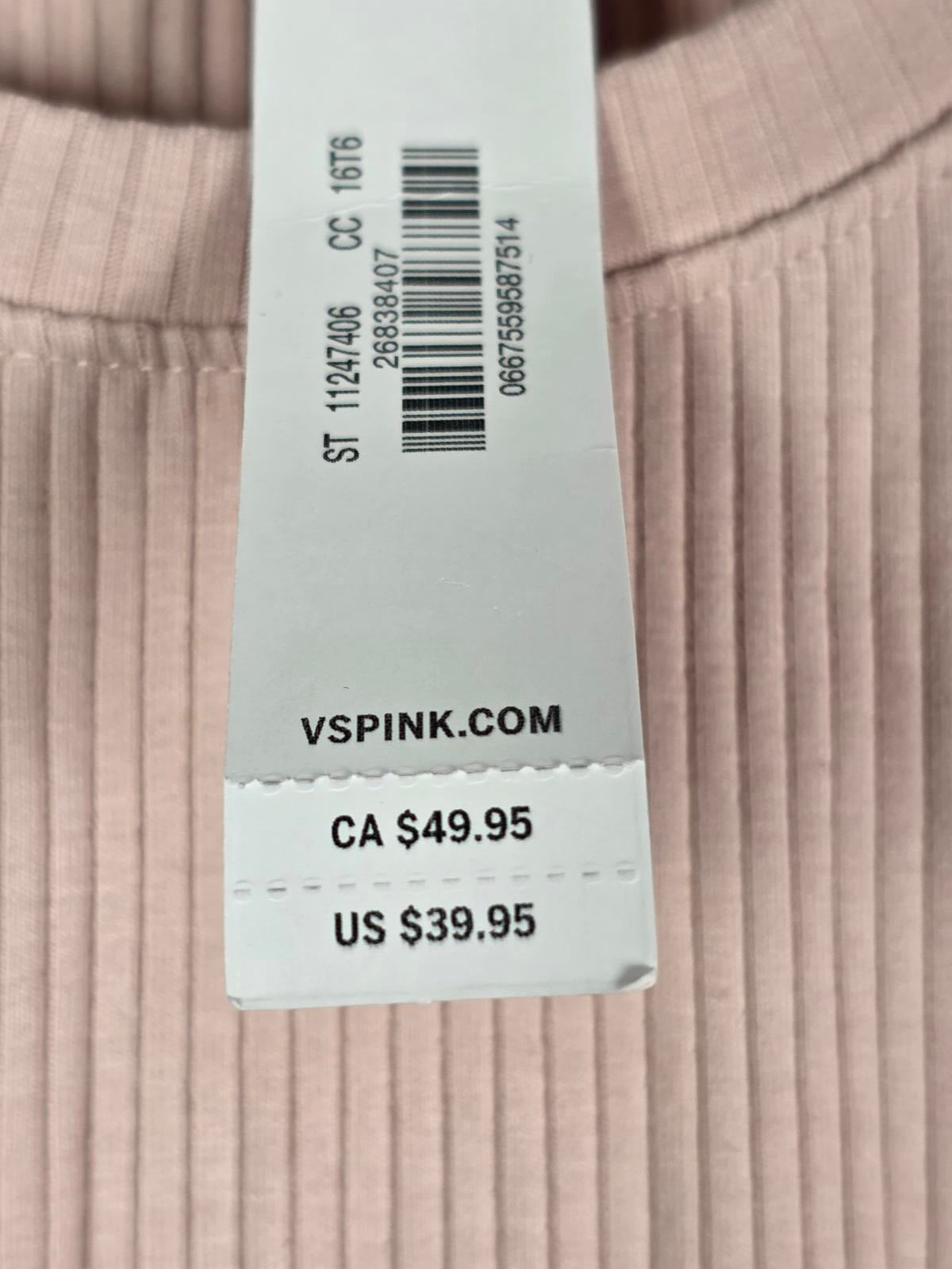 Victorias Secret PINK Ribbed Long NEW NWT Textured FItted Dress XL
