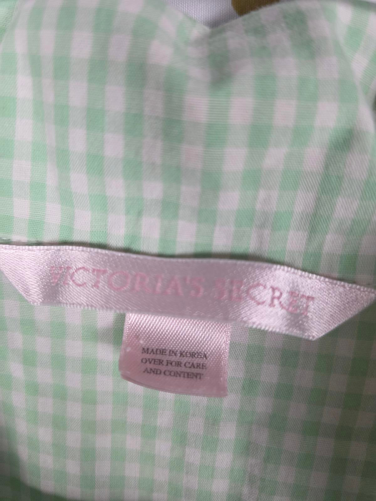 Victorias Secret VINTAGE Plaid Gingham Pajama Set Pants Shirt Long Sleeve '99 XS