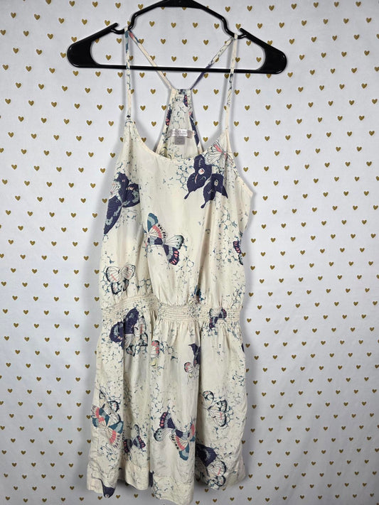 Vintage Victoria's Secret Women’s Luxury Blend Butterfly Print Dress SILK Med