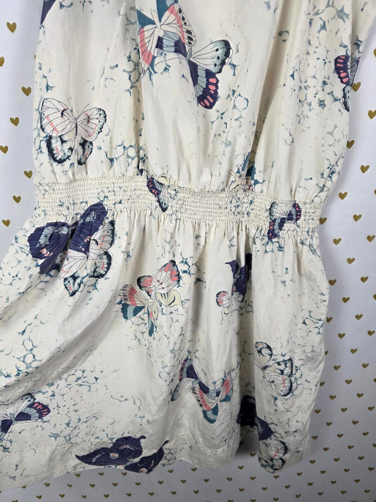Vintage Victoria's Secret Women’s Luxury Blend Butterfly Print Dress SILK Med