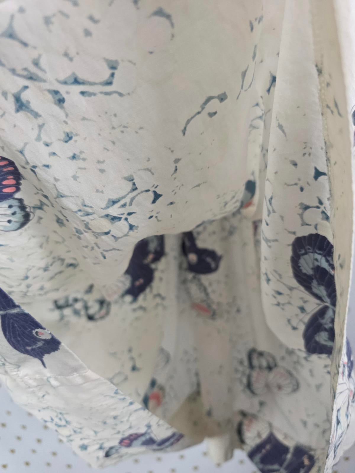 Vintage Victoria's Secret Women’s Luxury Blend Butterfly Print Dress SILK Med