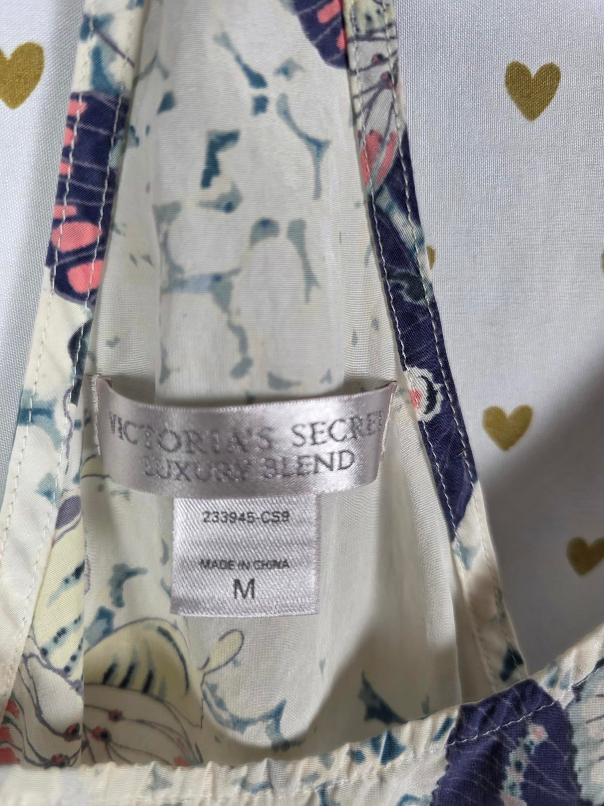 Vintage Victoria's Secret Women’s Luxury Blend Butterfly Print Dress SILK Med