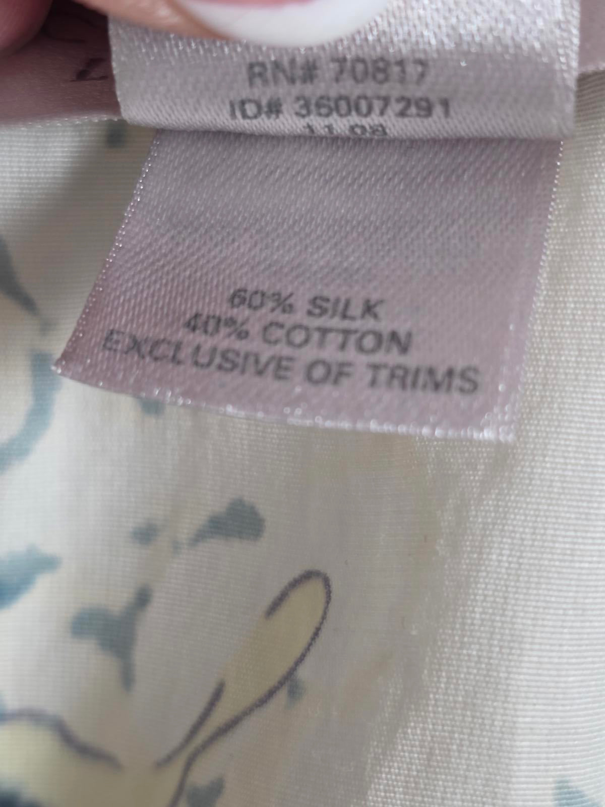 Vintage Victoria's Secret Women’s Luxury Blend Butterfly Print Dress SILK Med