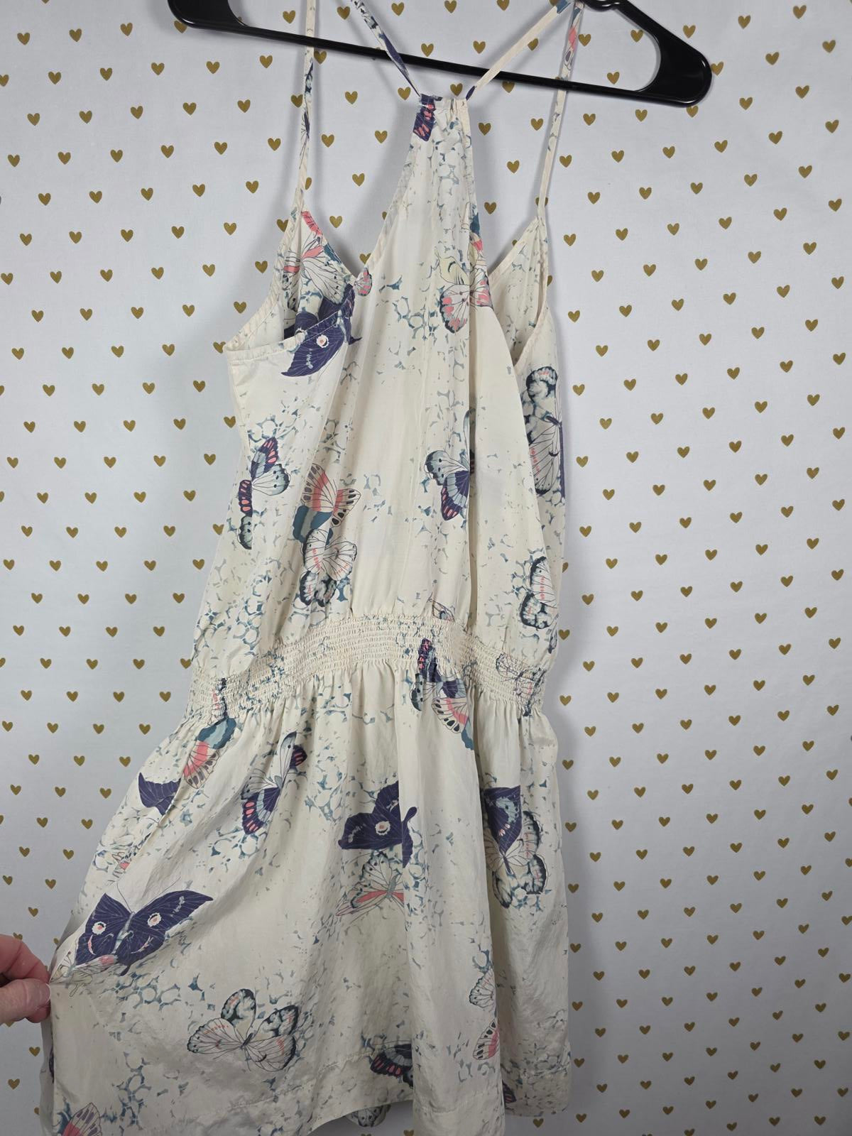 Vintage Victoria's Secret Women’s Luxury Blend Butterfly Print Dress SILK Med