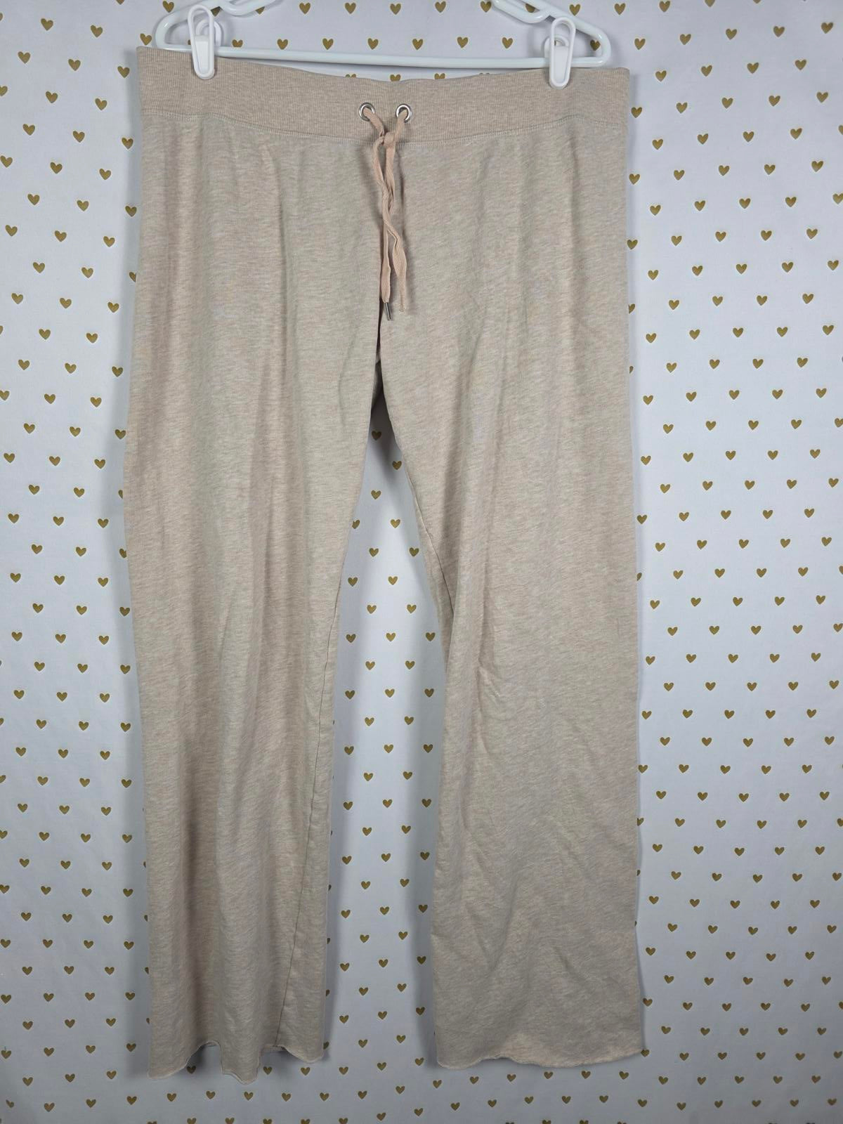 Victorias Secret SUPERMODEL ESSENTIALS Heart Bing Straight Leg Sweatpants LARGE