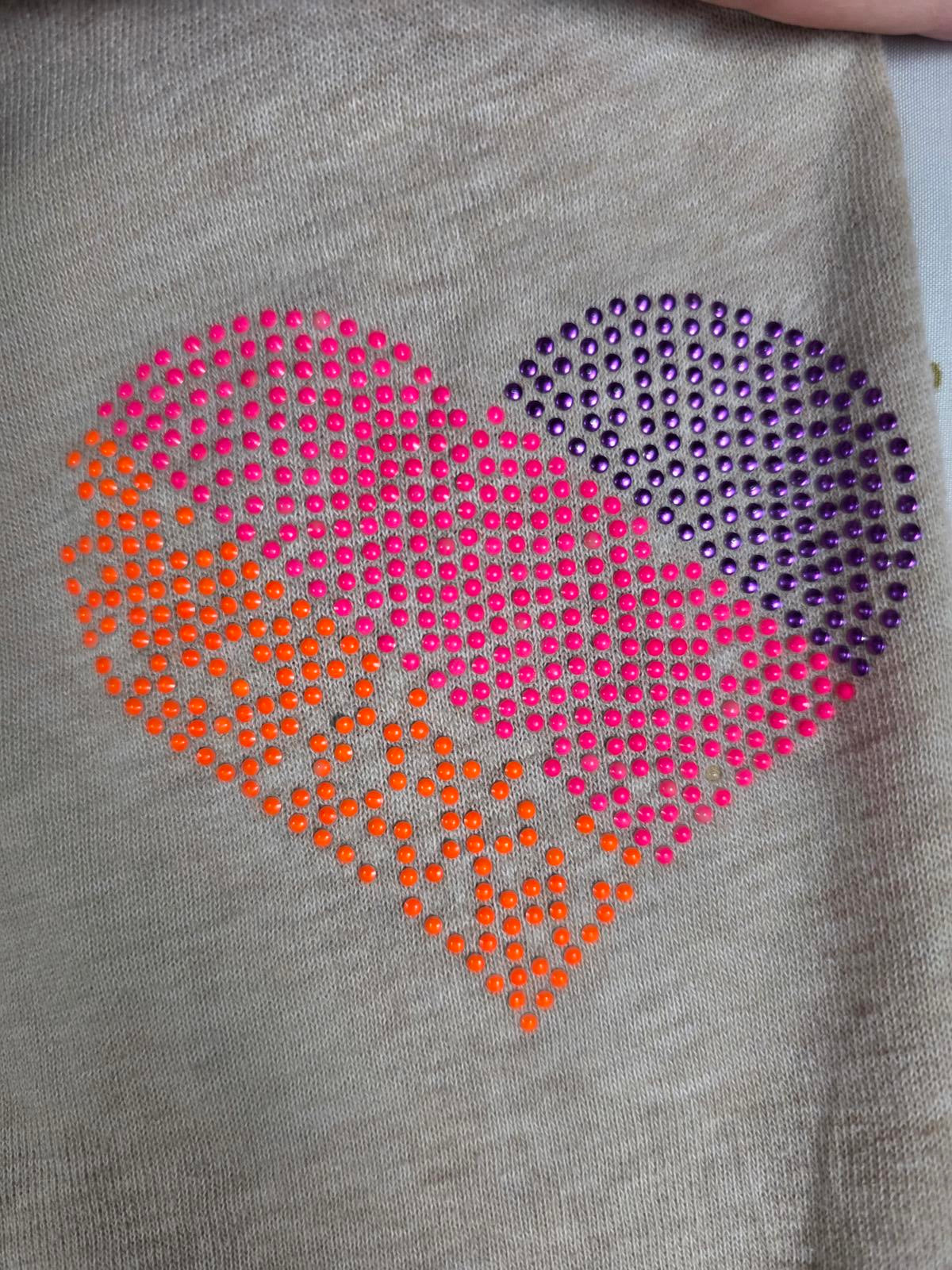 Victorias Secret SUPERMODEL ESSENTIALS Heart Bing Straight Leg Sweatpants LARGE