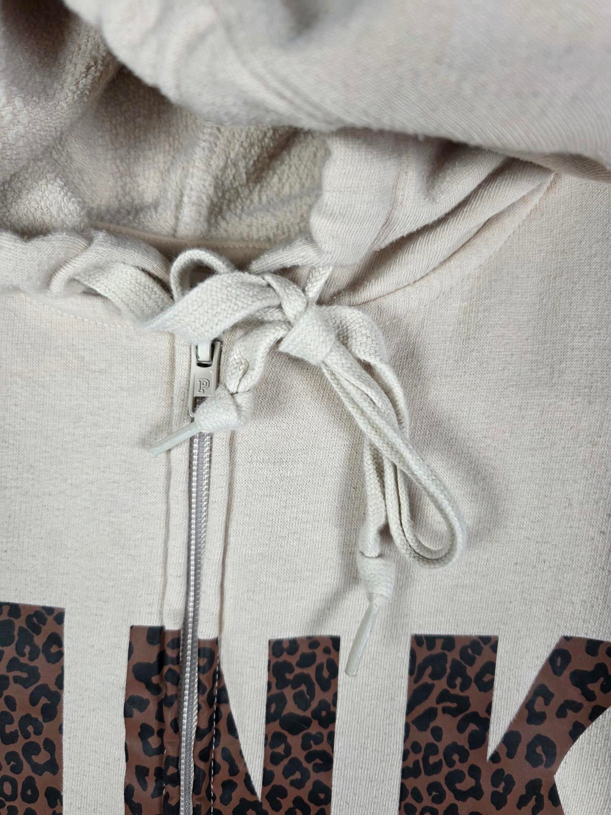 Victorias Secret Pink LEOPARD CHEETAH SET Hoodie Joggers Sweats SMALL Logo