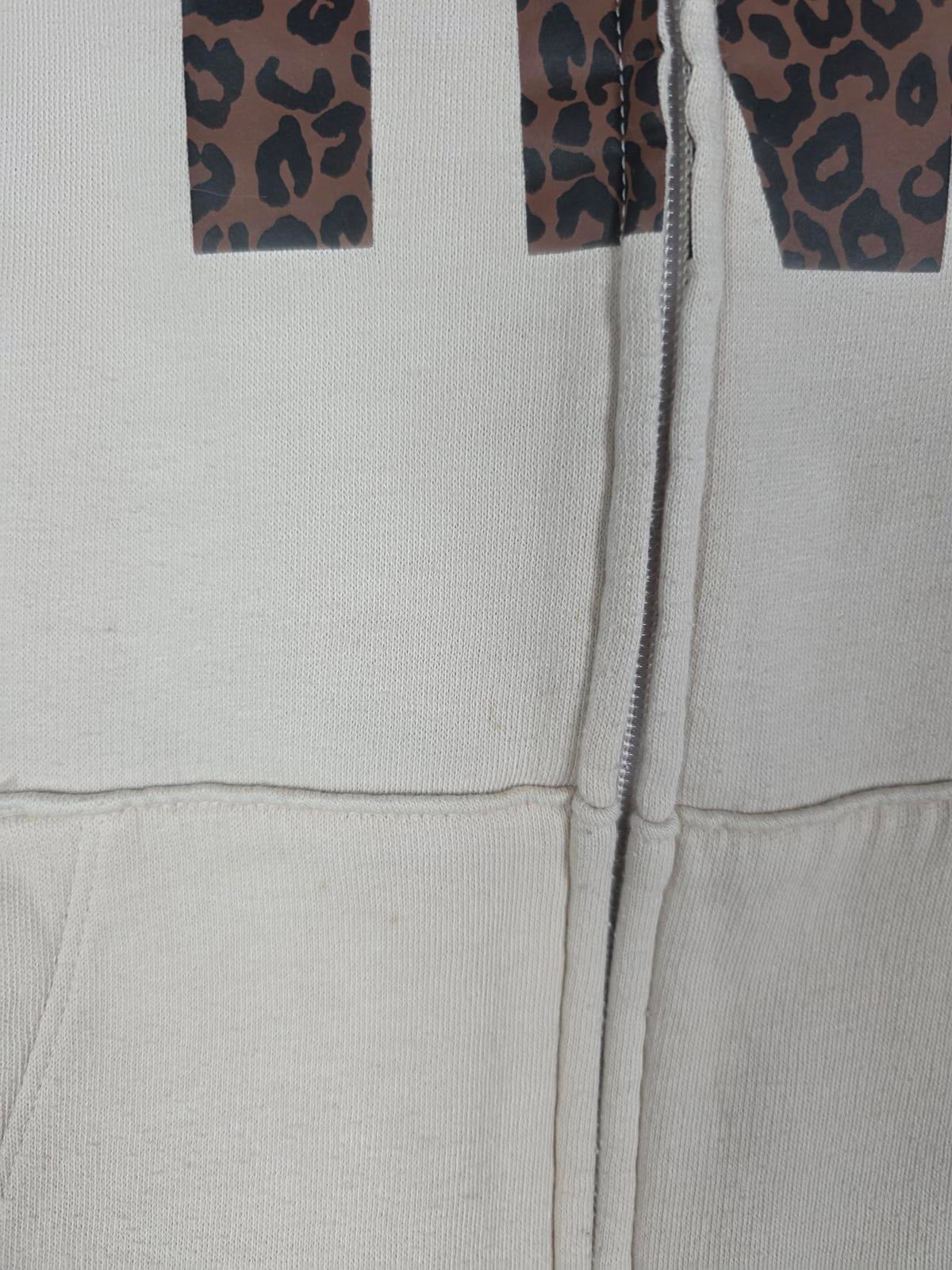Victorias Secret Pink LEOPARD CHEETAH SET Hoodie Joggers Sweats SMALL Logo