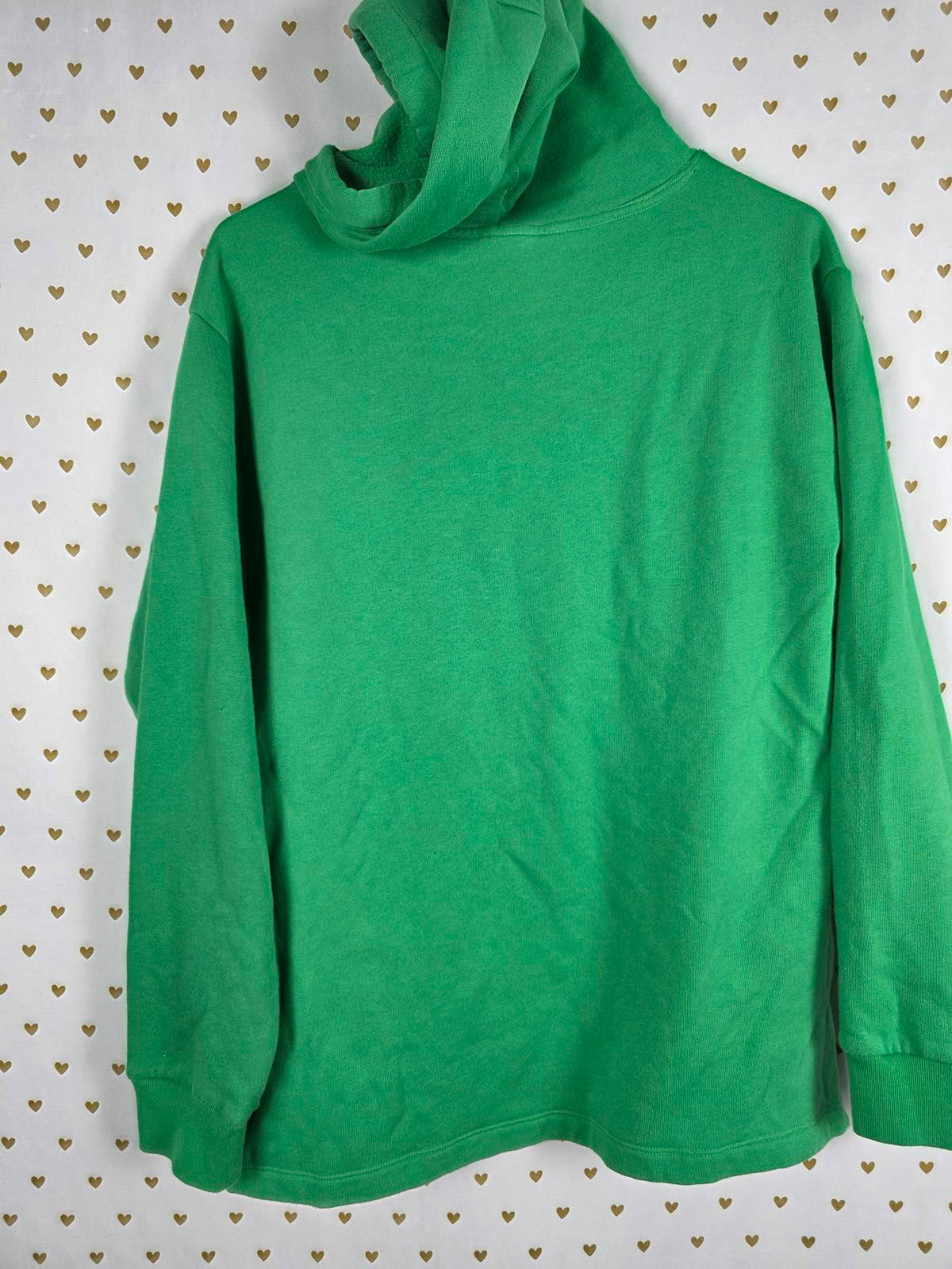 Victorias Secret Pink Fleece CAMPUS ORIGINALS Green Hoodie Sweater Glitter MED