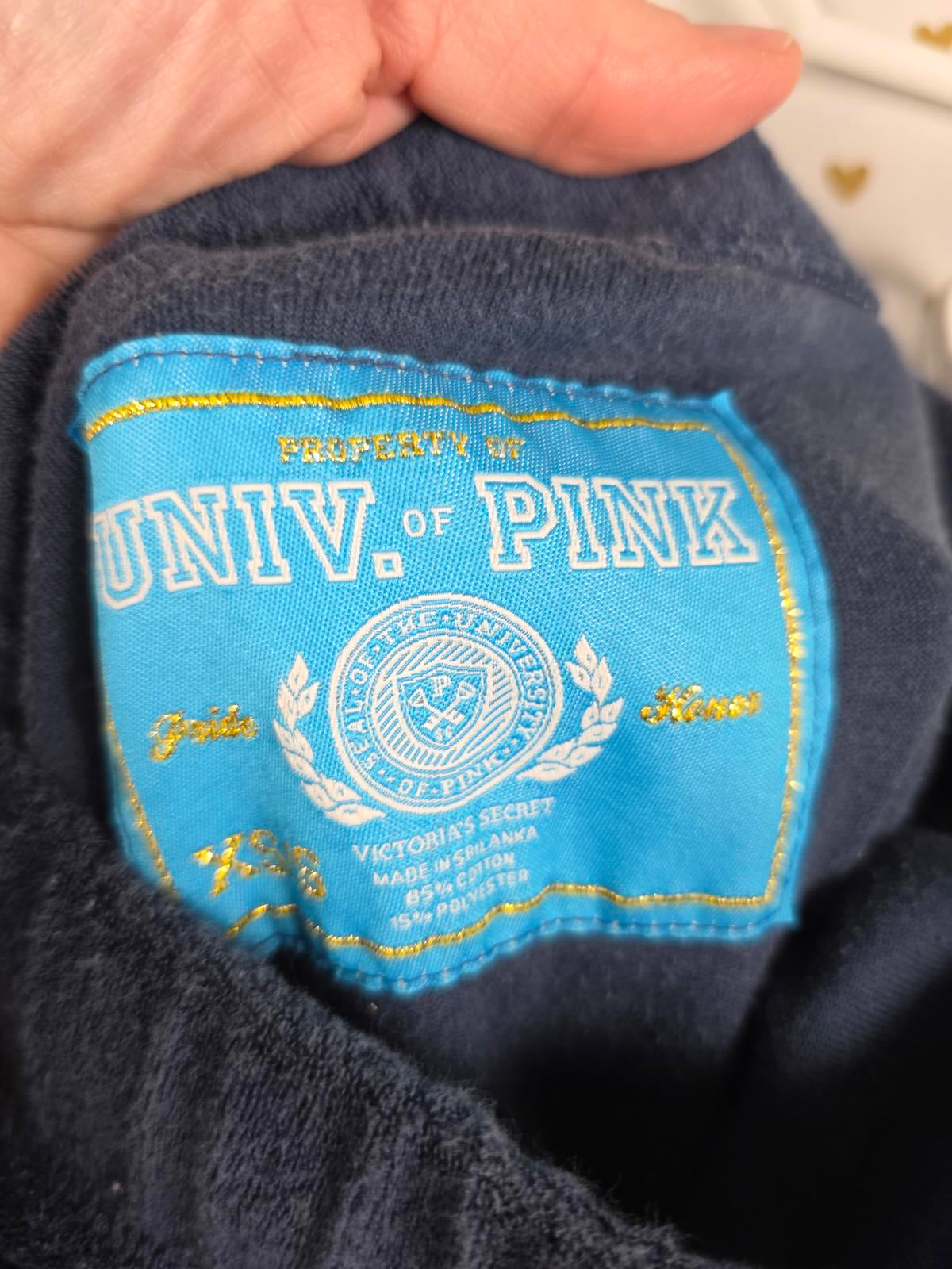 Victoria Secret PINK Velour VINTAGE LOVE Strapless Dress UNIVERSITY RARE XS SM