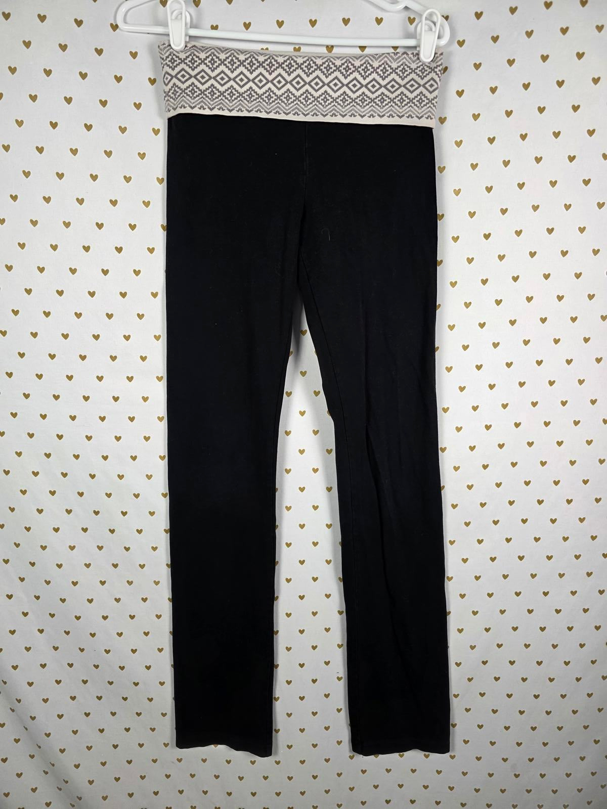 Victorias Secret Geometric FOLDOVER XS Long Yoga Pants Skinny