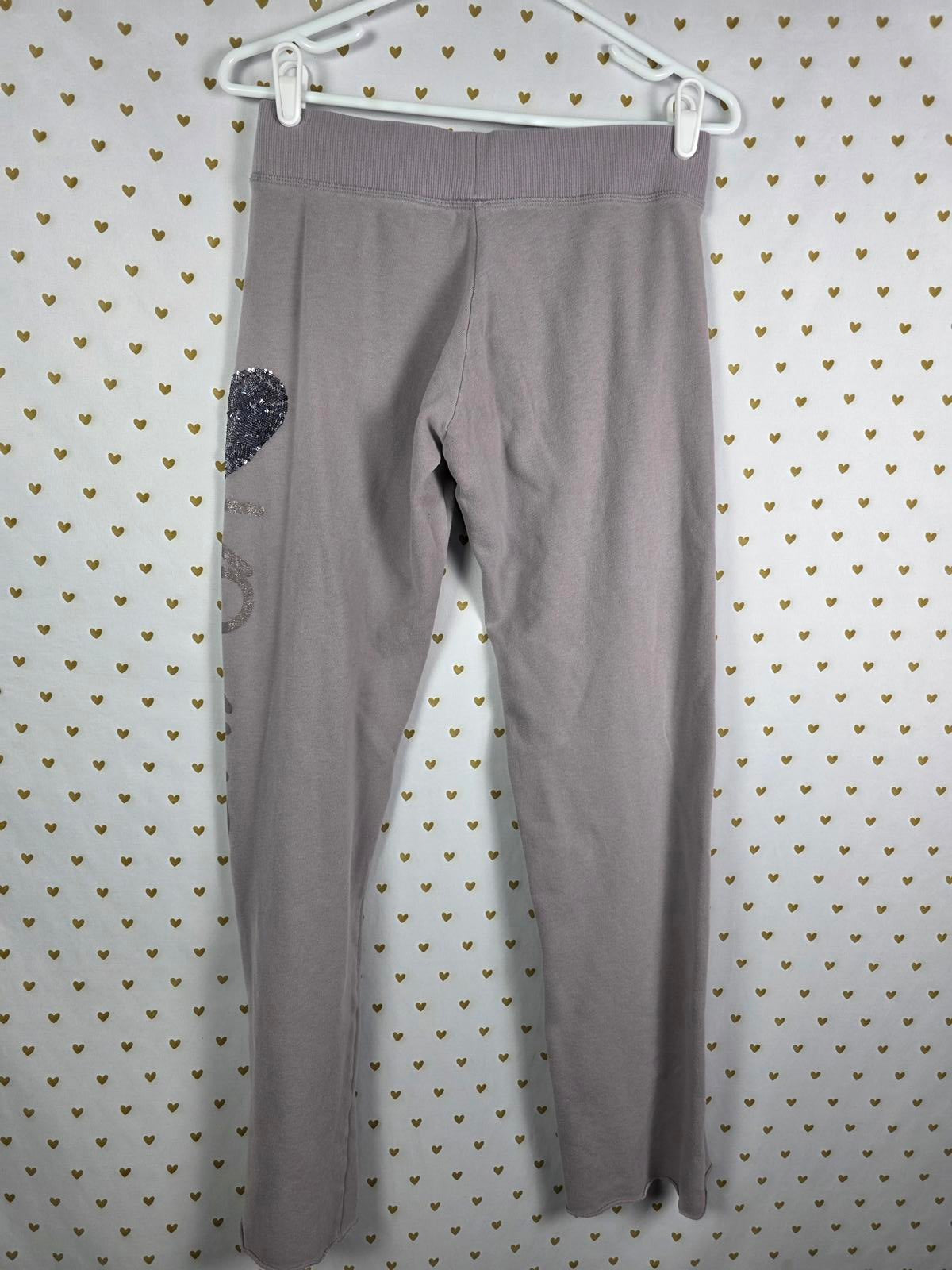 Victorias Secret Bling Heart ANGEL Straight Sweatpants XS Supermodel Essentials