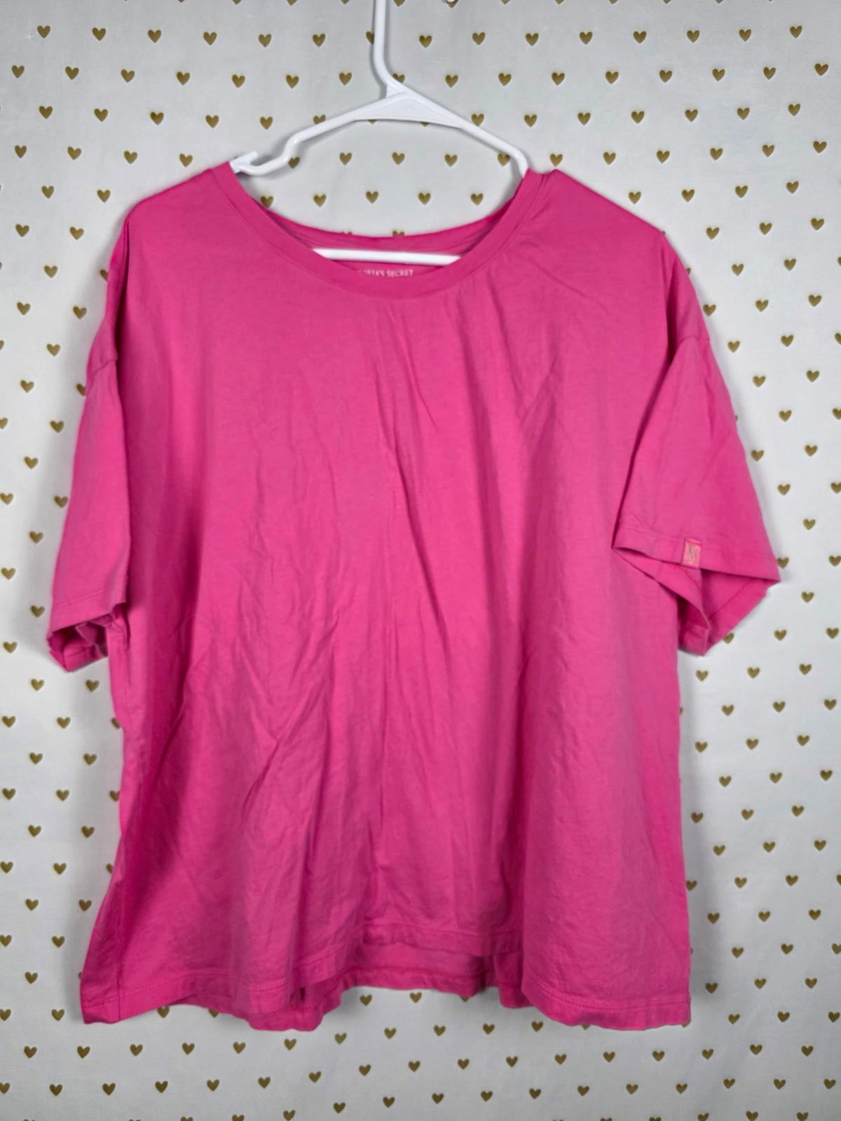 Victorias Secret Oversized XXL 2X PINK Tee Shirt Soft