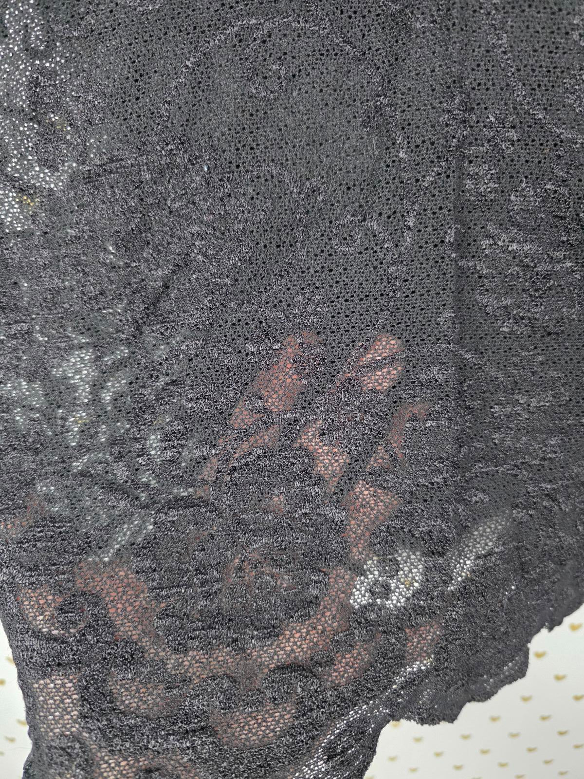 Victorias Secret Sexy Sheer Black Stretchy Lace Babydoll Nightie Lingerie Dress