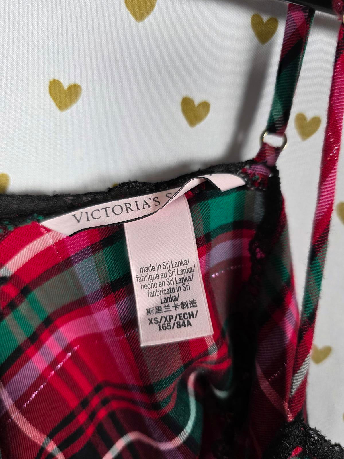 Victorias Secret Plaid Pajama Sleep Dress Nightie PJ XS