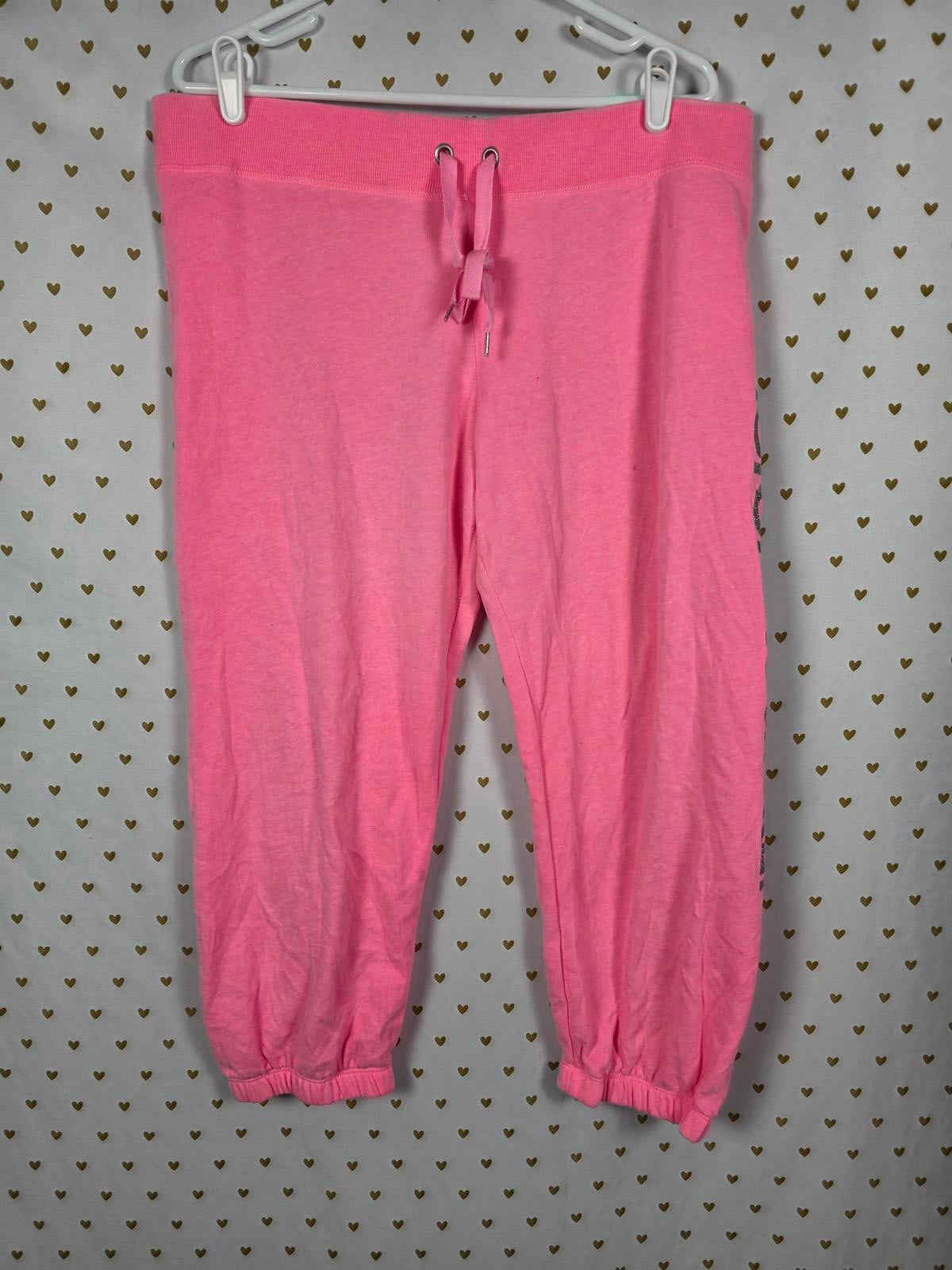 Victorias Secret GLITTER BLING Joggers Sweatpants Supermodel Essentials Large