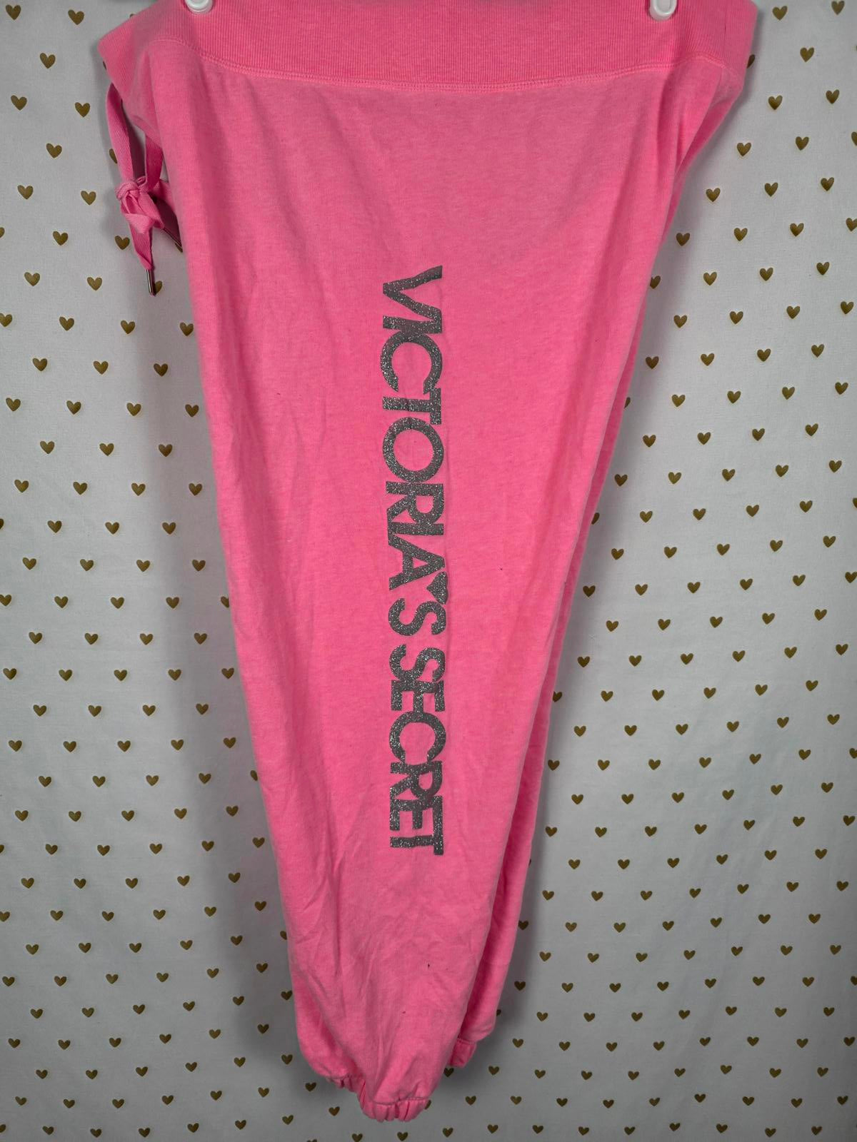 Victorias Secret GLITTER BLING Joggers Sweatpants Supermodel Essentials Large