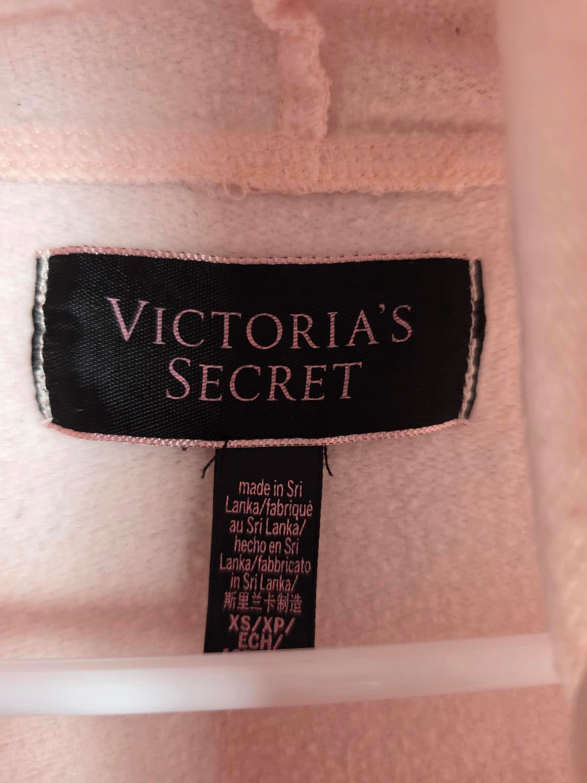 Victorias Secret Pullover Hoodie Sweater Logo Light Pink XS