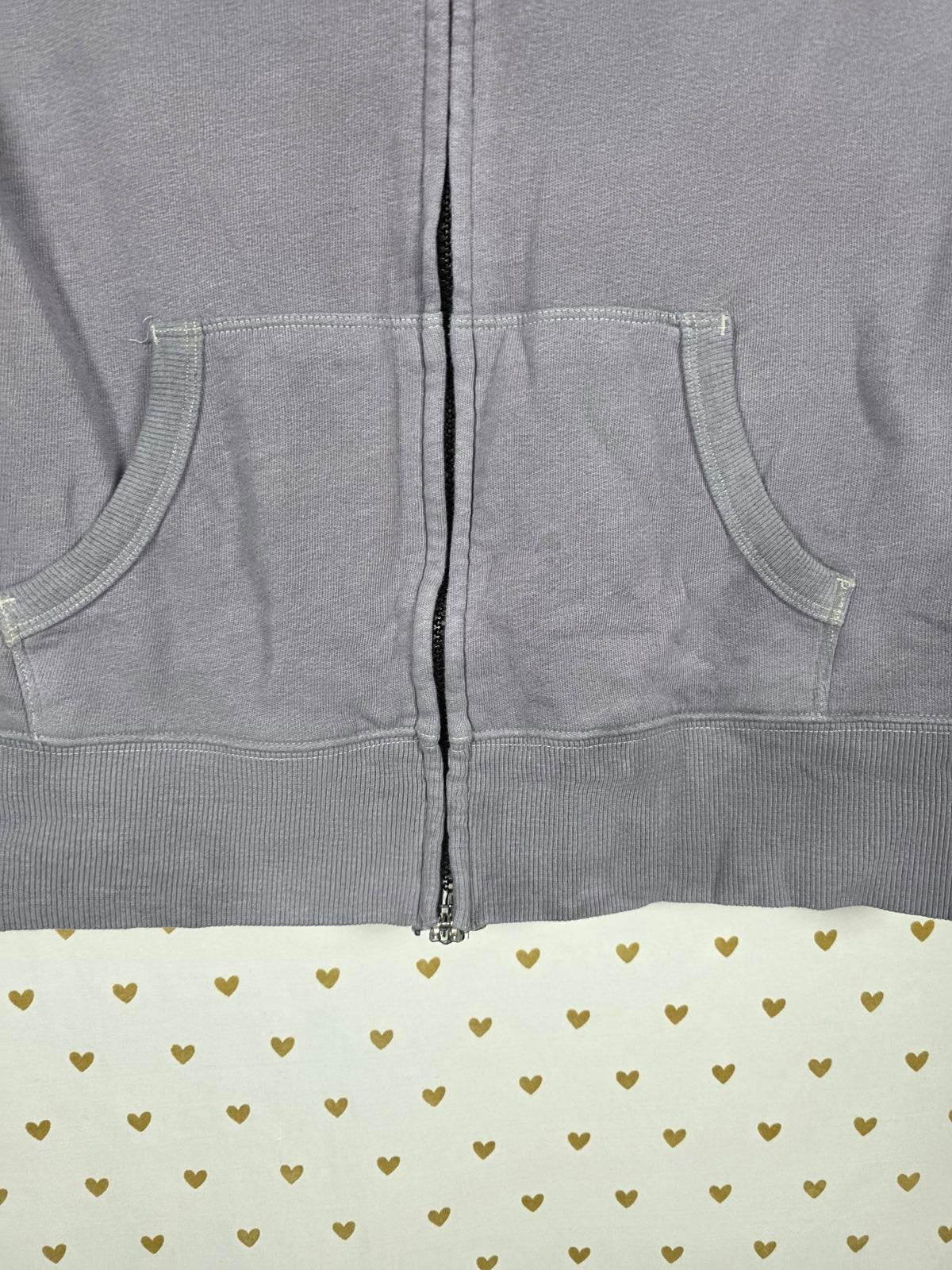 Victorias Secret SPORT Double Zip Hoodie Jacket Grey SMALL