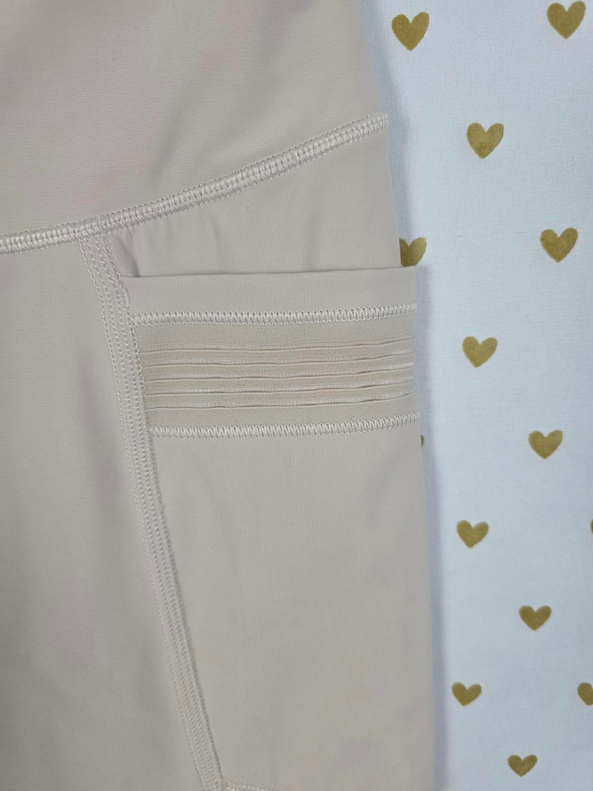 Victorias Secret SPORT Beige Cutout Active Pants Yoga Small knockout