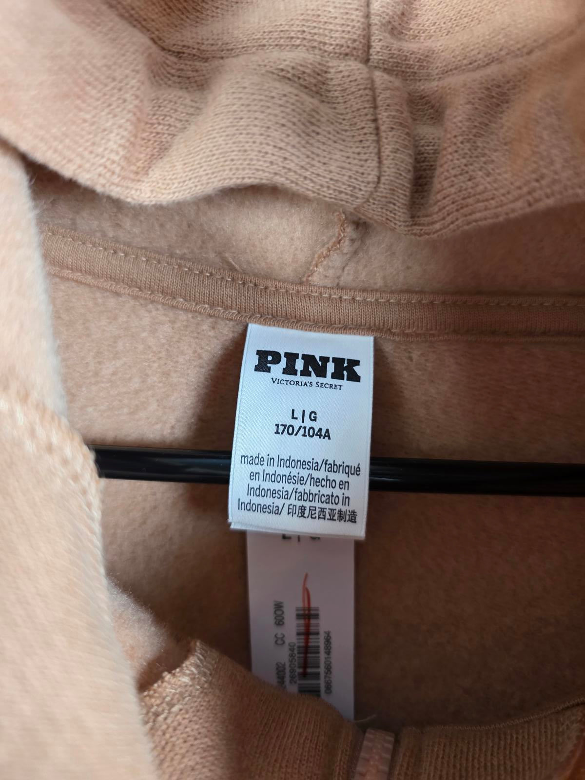 Victorias Secret Pink Brown NWT SET Hoodie Jacket Flared Sweatpants Medium large