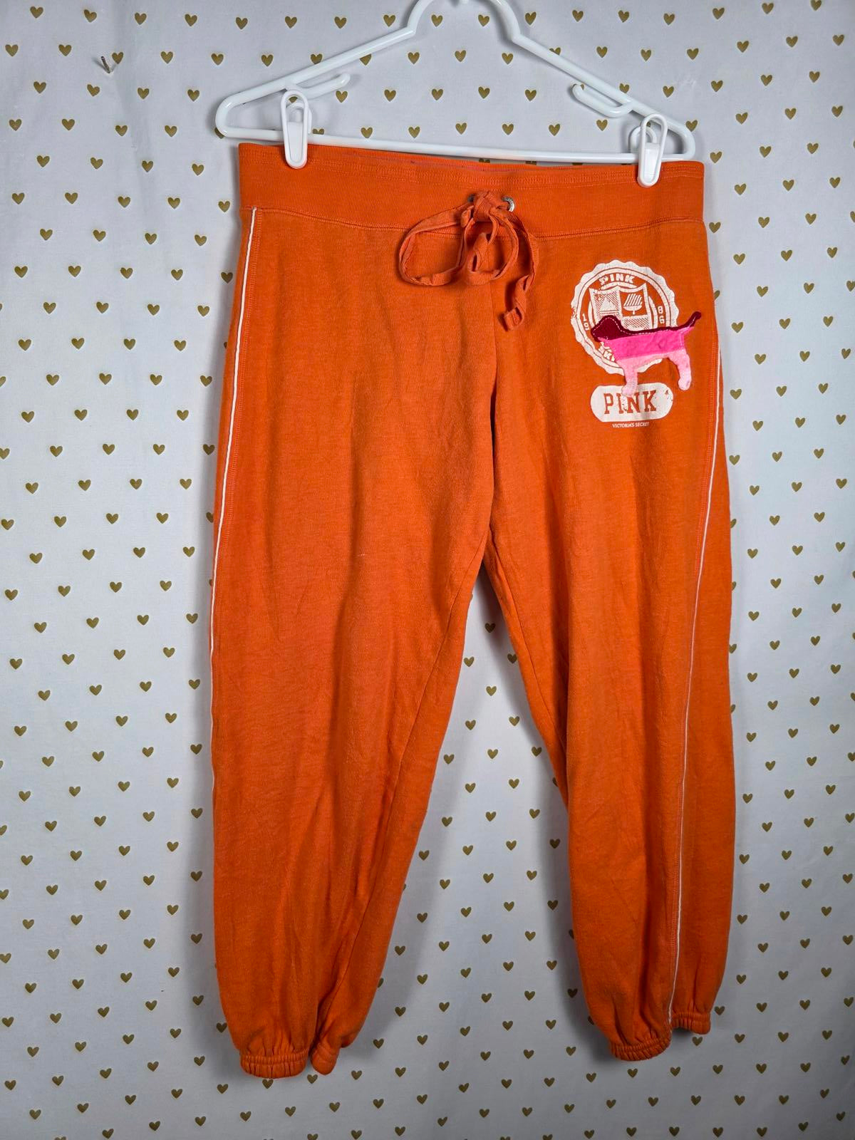 Victorias Secret Pink Vintage Hoodie Joggers SET y2k SMALL Jacket Pants Patches
