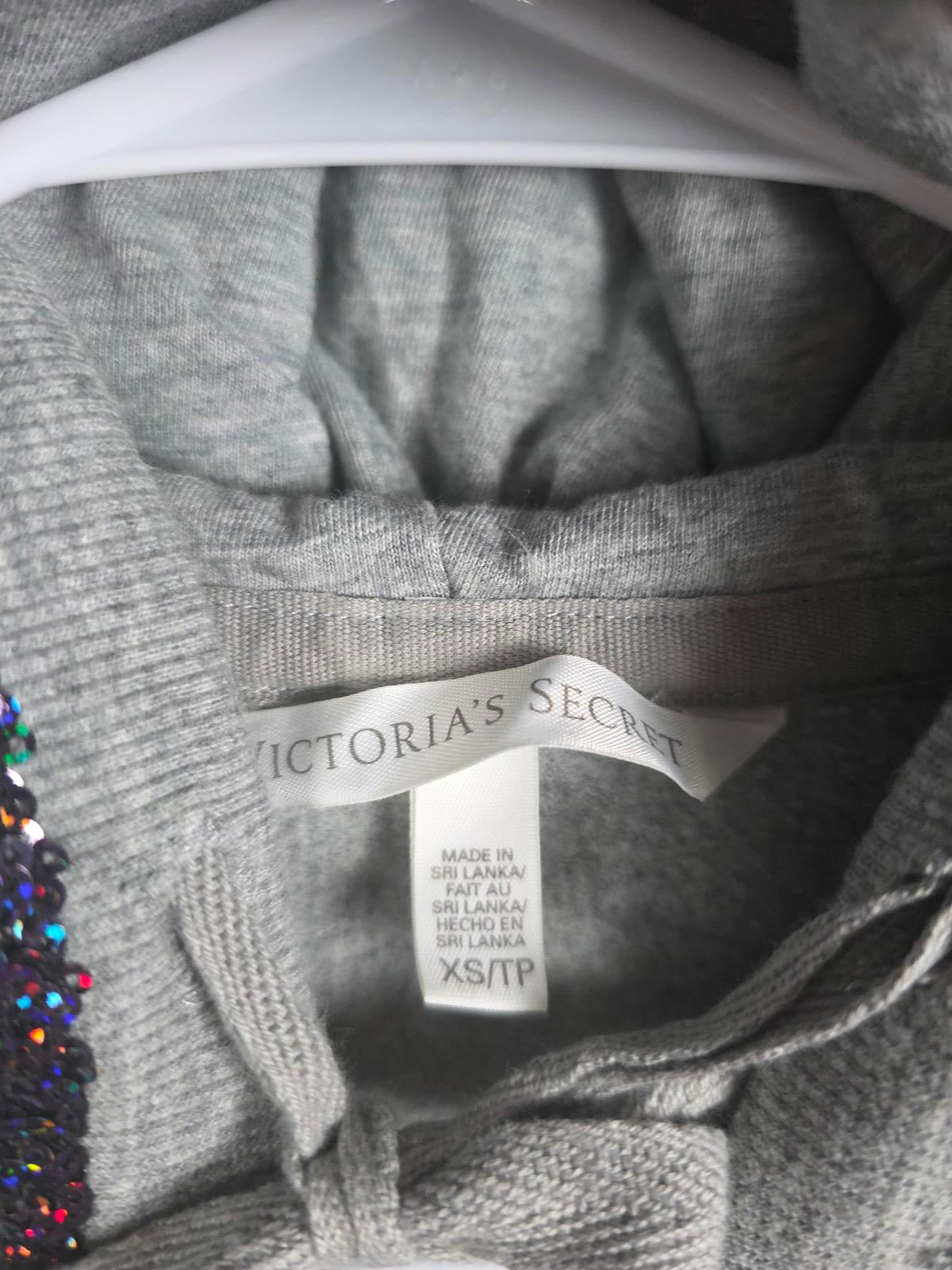 Victorias Secret Pink BLING SEQUIN Fashion Show LONDON 2014 Hoodie Jacket XS