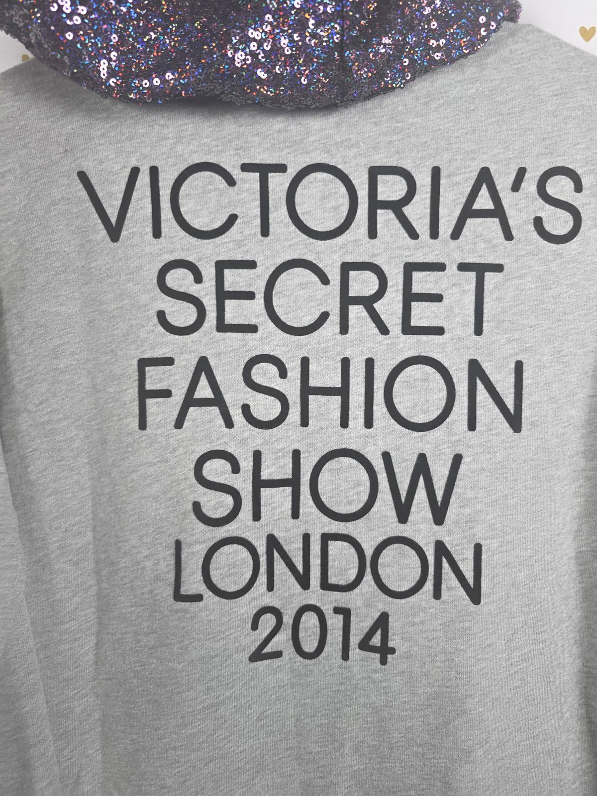 Victorias Secret Pink BLING SEQUIN Fashion Show LONDON 2014 Hoodie Jacket XS
