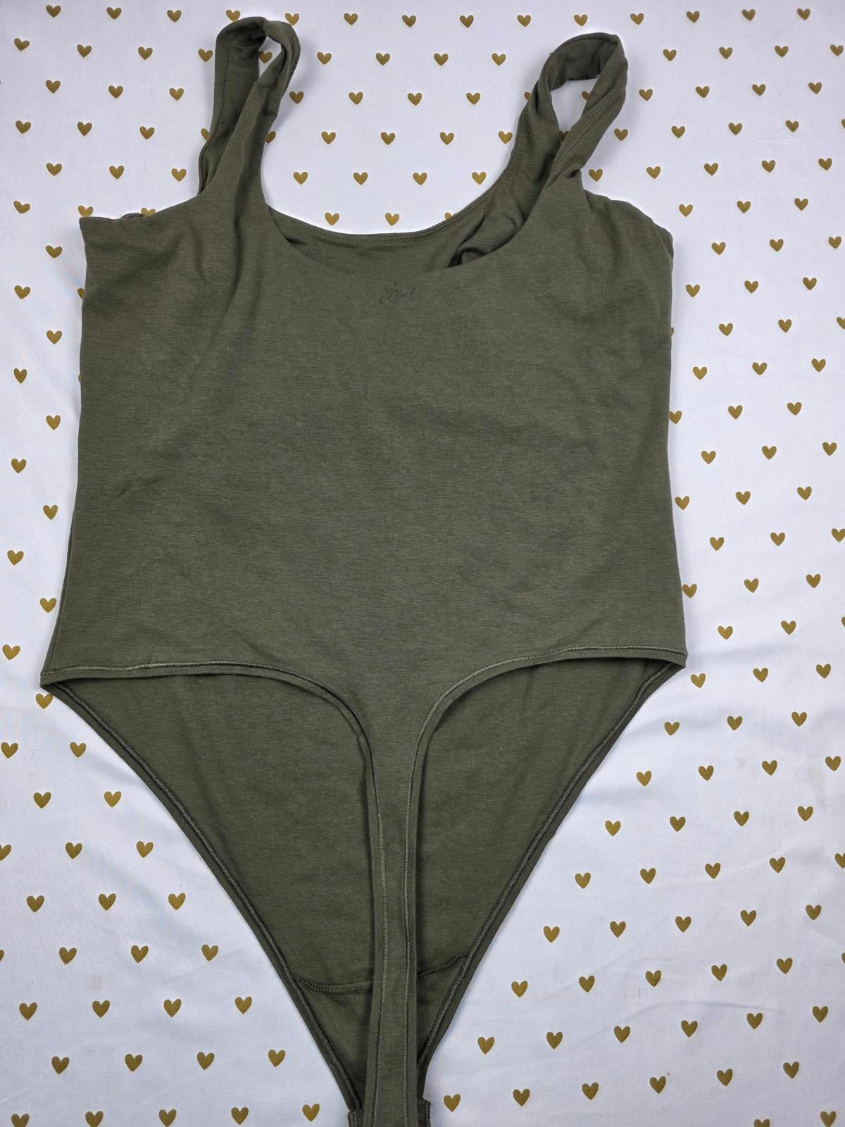 Victorias Secret PINK Green New NWT Underwire Thong Bodysuit 2XL XXL